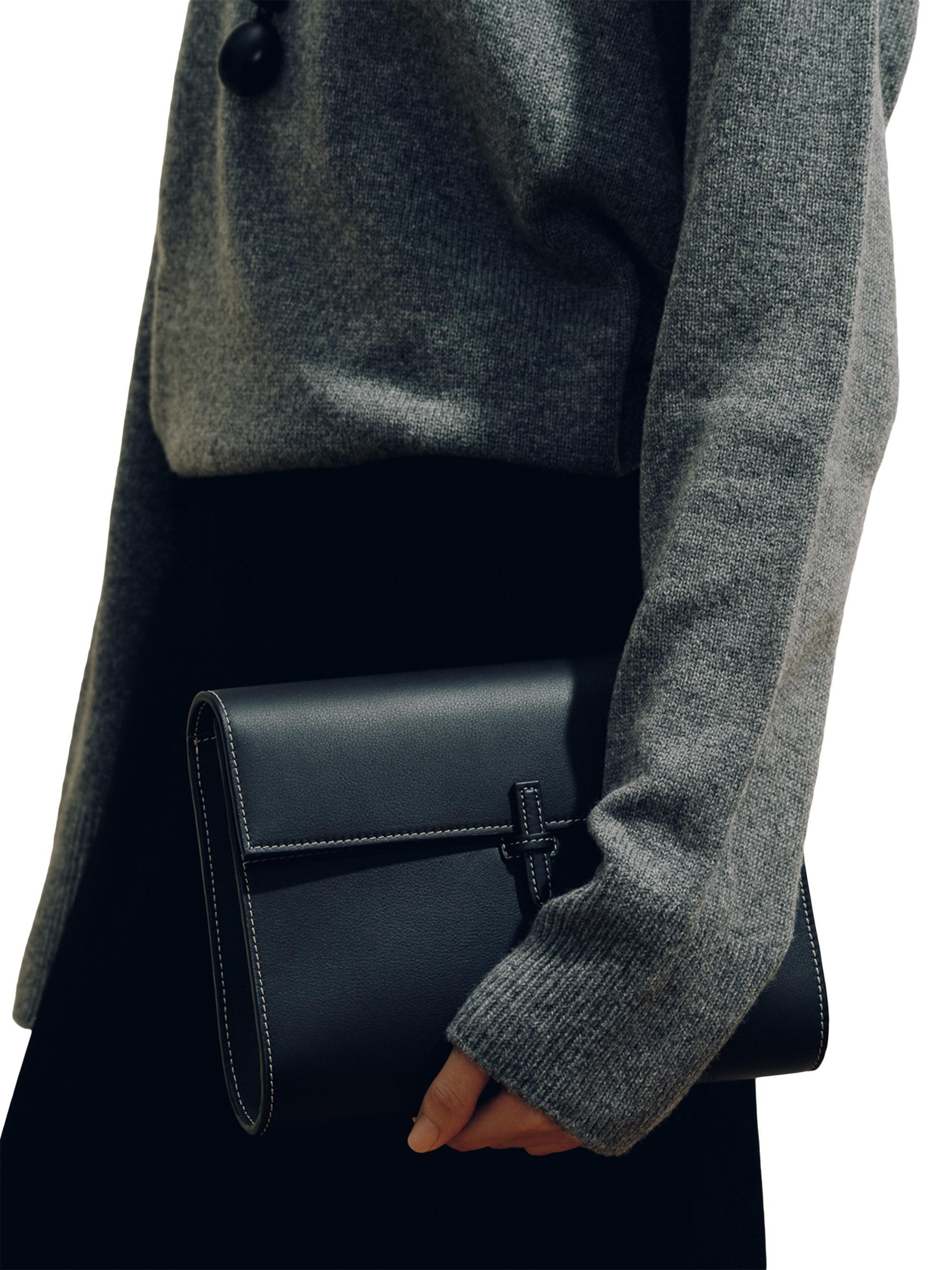 Large Soft Leather Clutch