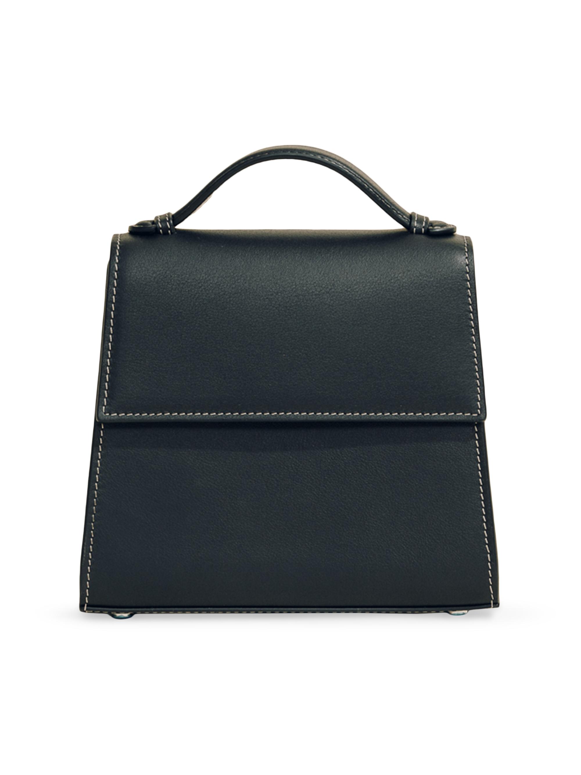 Hunting Season Women's  Leather Top Handle Bag - Black