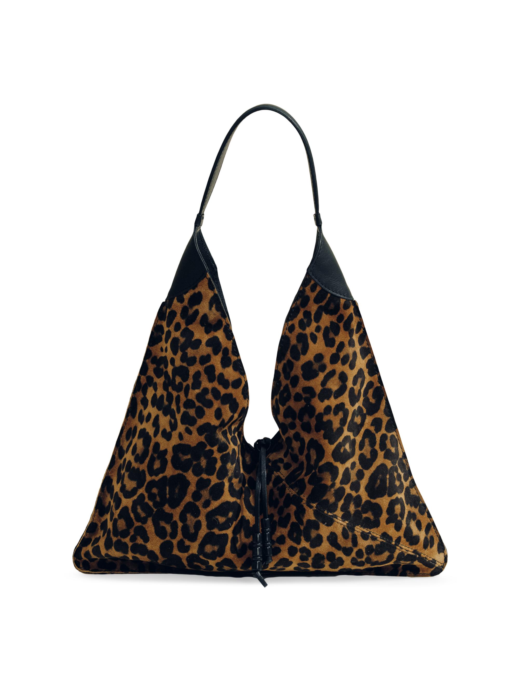 Hunting Season Women's  Origami Suede Bag - Leopard