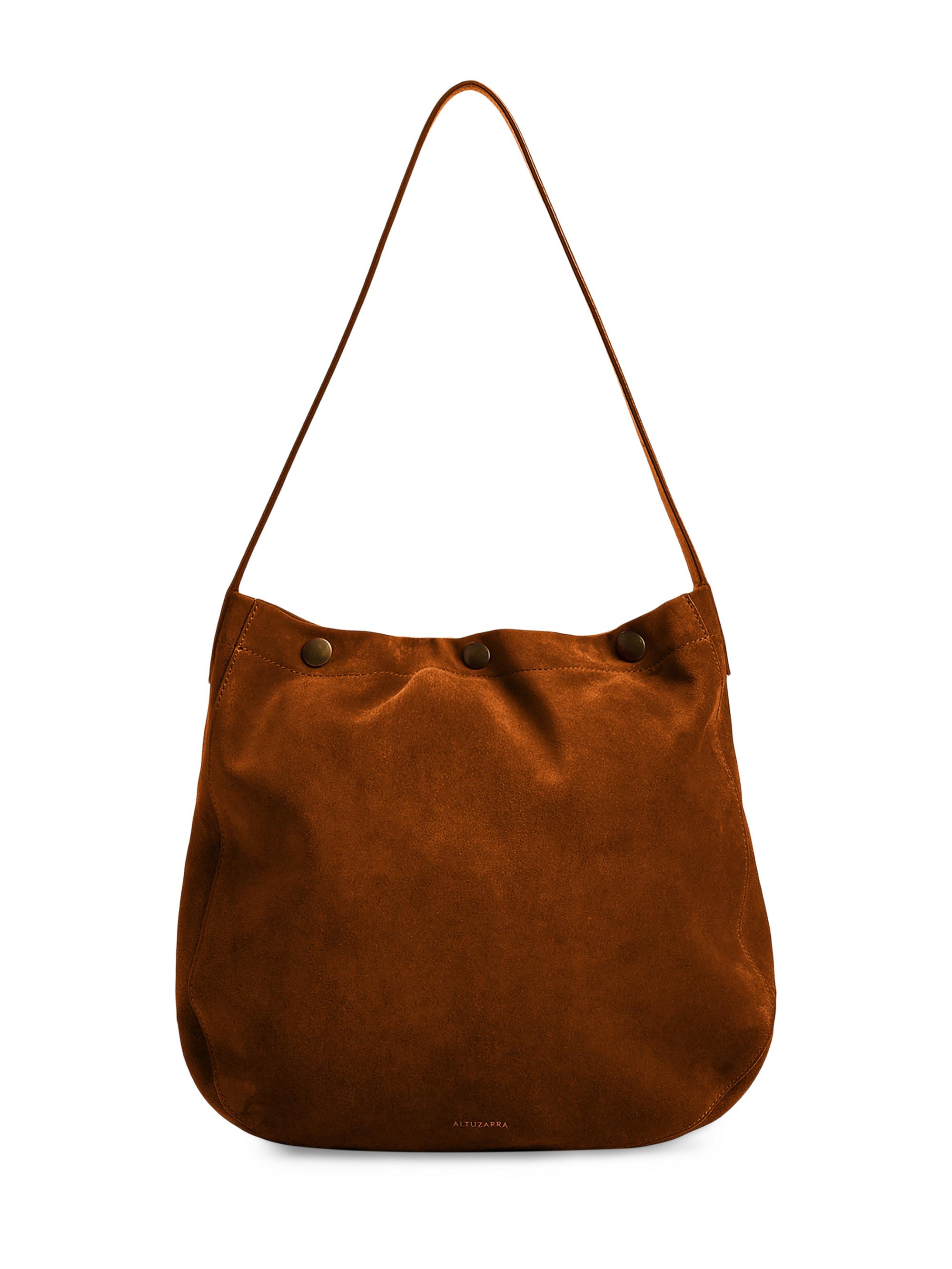 The Row Small Bindle Suede Shoulder Bag | Saks Fifth Avenue