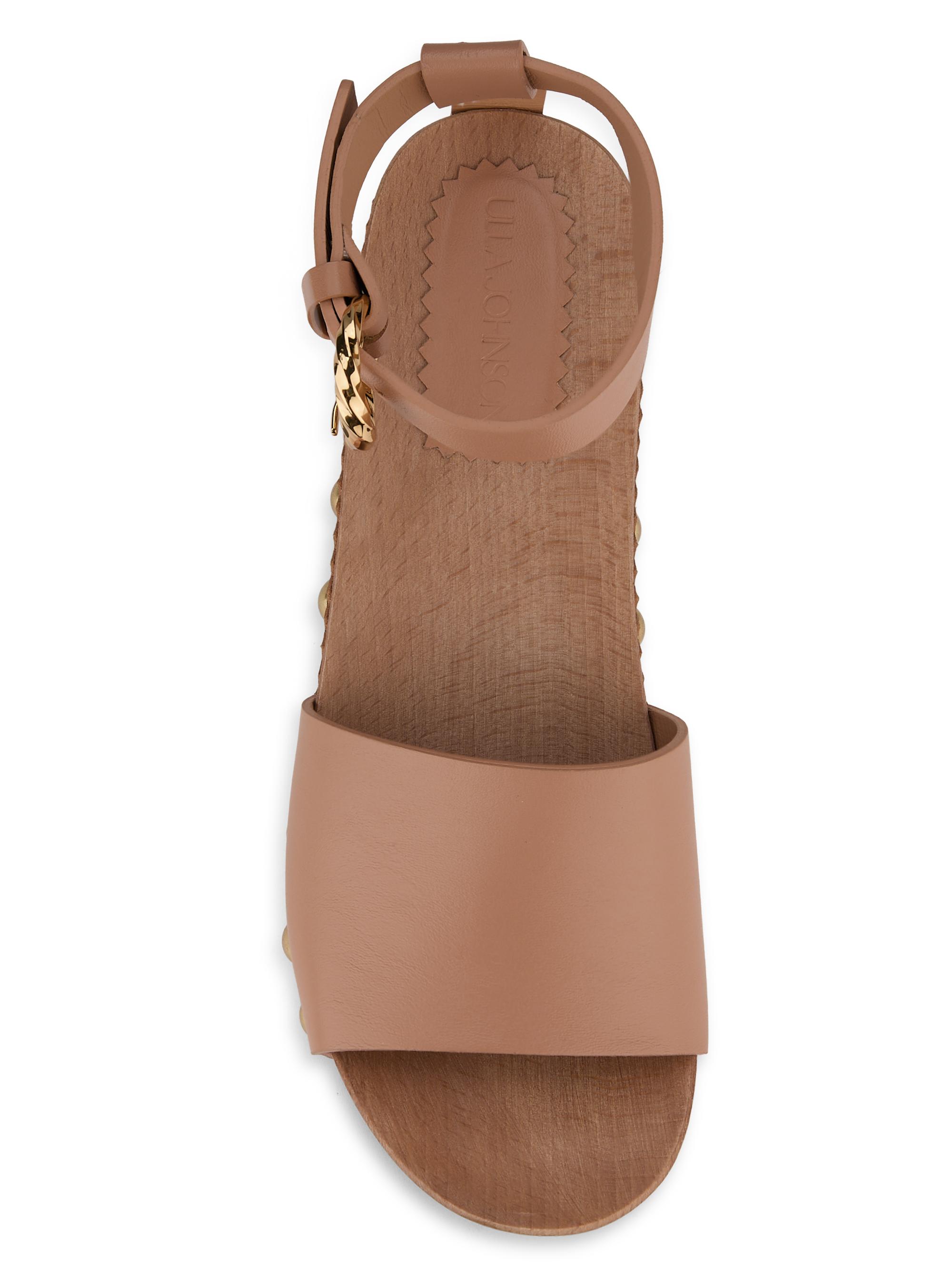 Ulla Johnson Women's Esti 65MM Studded Leather Clogs - Beige - detail view in Beige