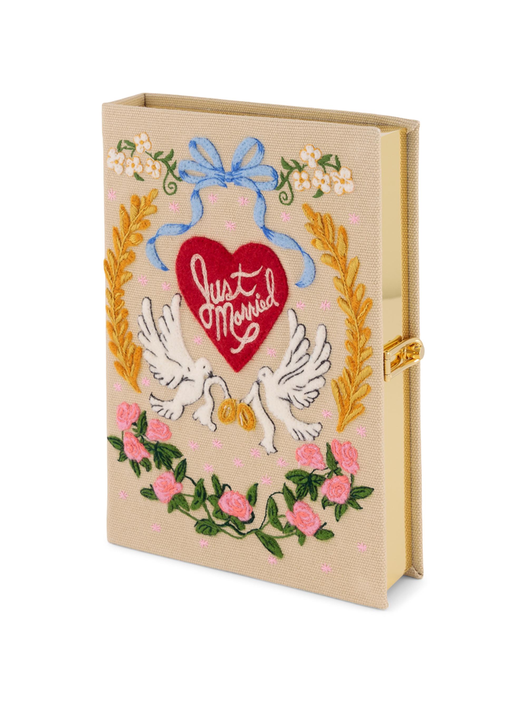 Olympia Le Tan Just Married Heart Book Clutch | Saks Fifth Avenue