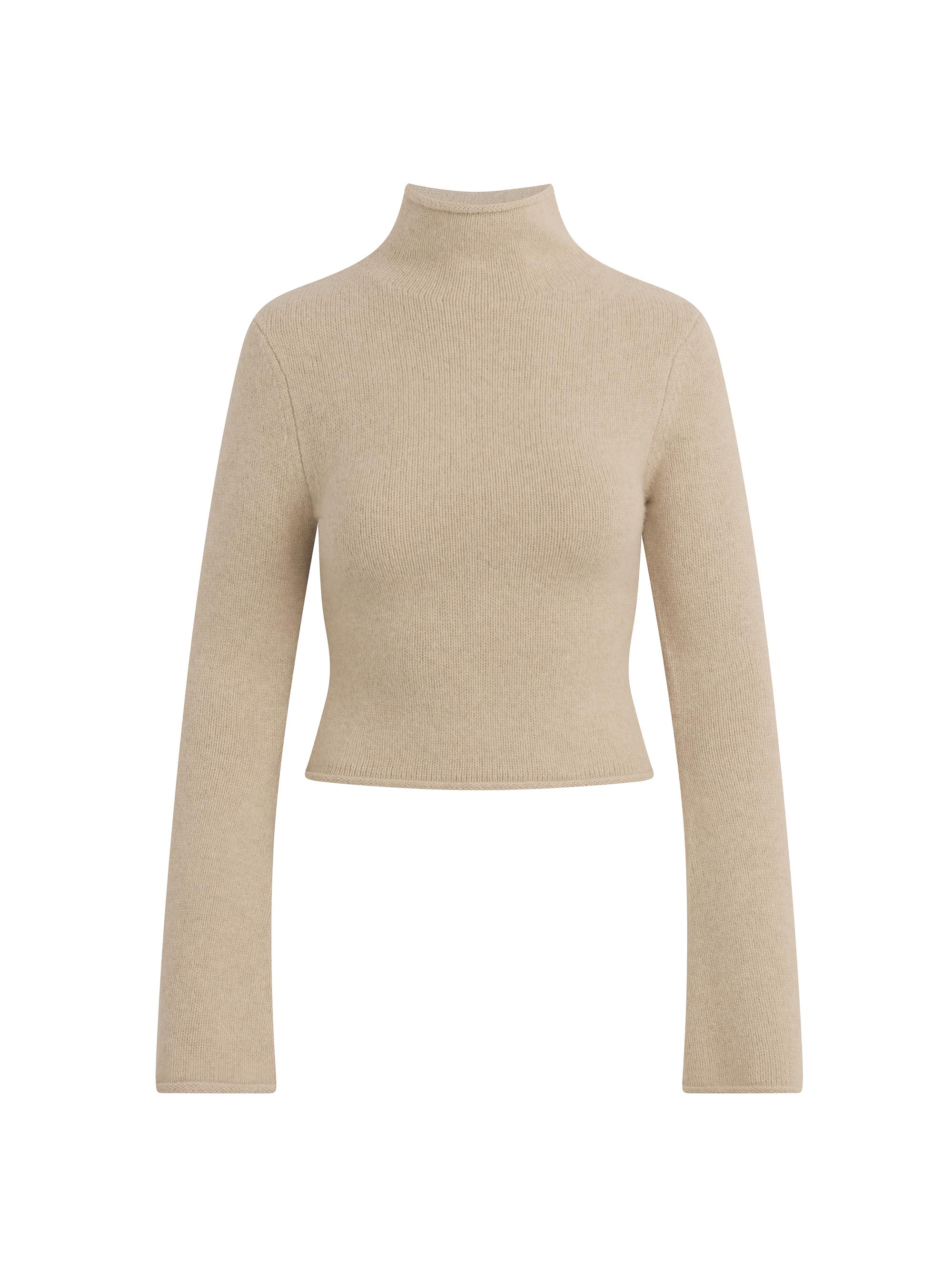 Joe's Jeans Women's Jane Roll-Neck Bell-Sleeve Sweater - Camel
