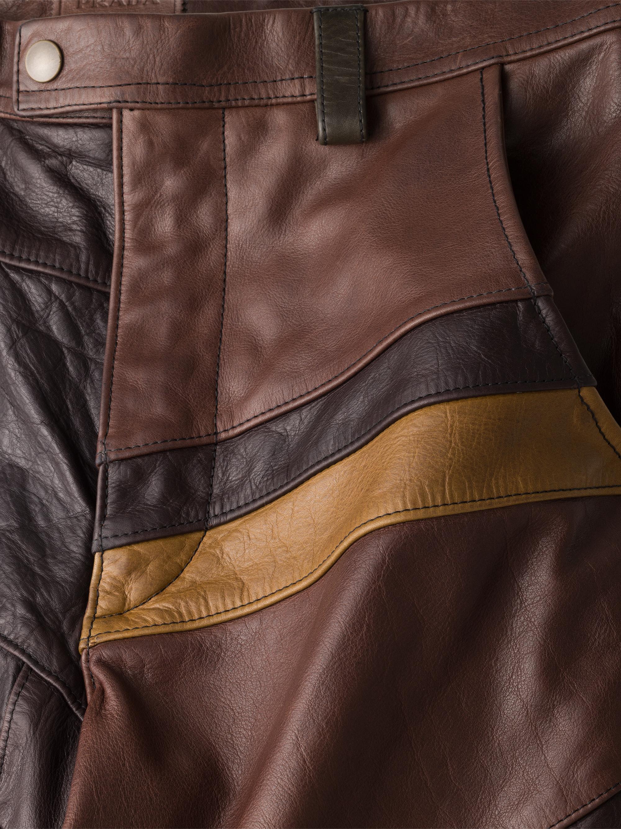 Prada Patchwork Leather Pants | Saks Fifth Avenue
