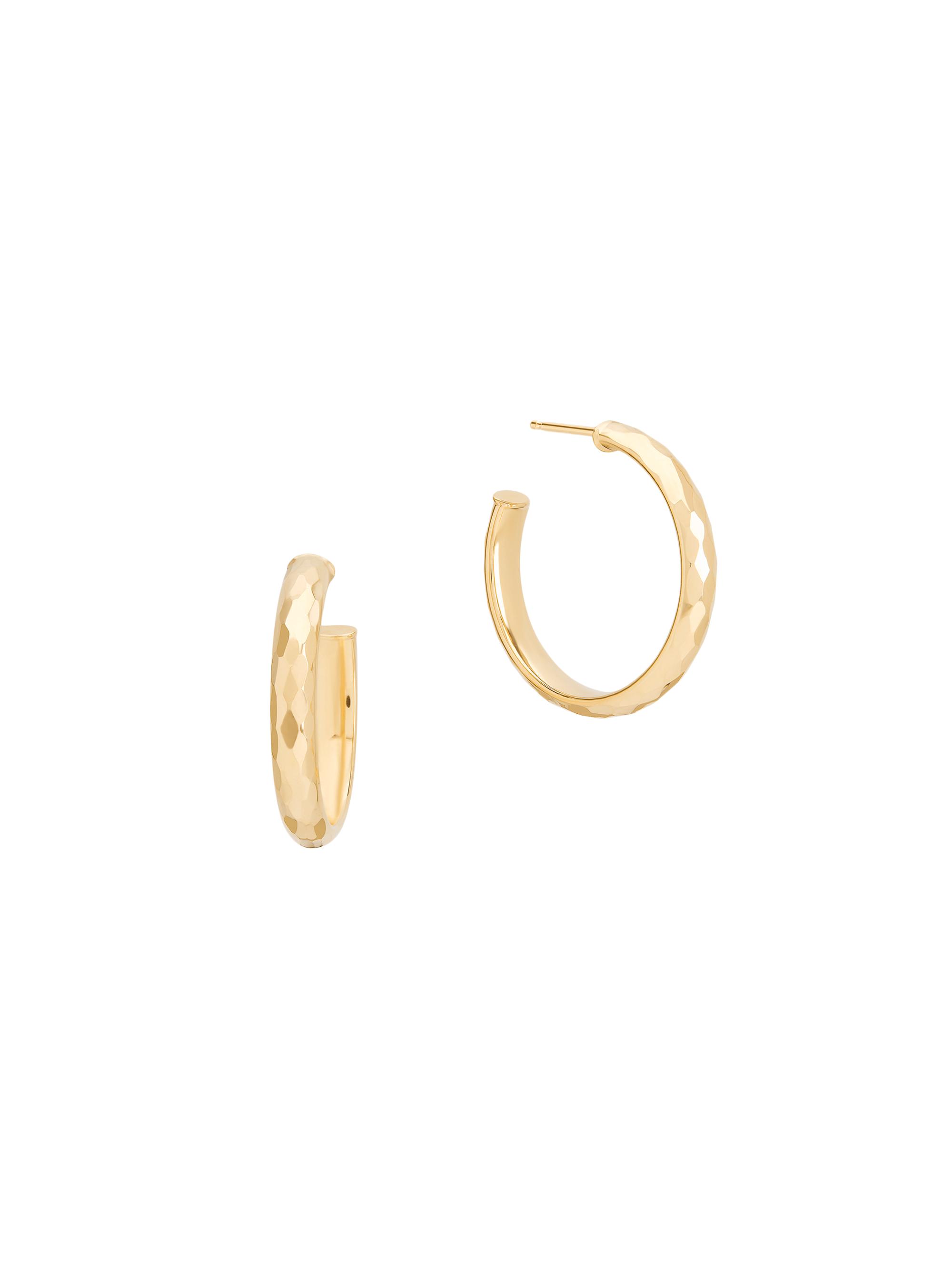 Lana Women's Disco 14K Yellow Gold Diamond-Cut Hoop Earrings/25MM - Yellow Gold