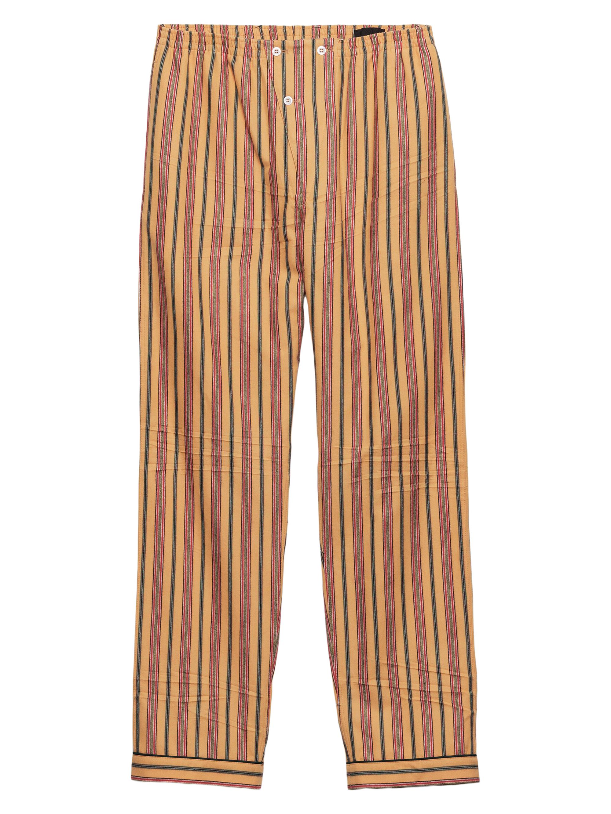 Prada Men's Striped Cotton Pants - Brown