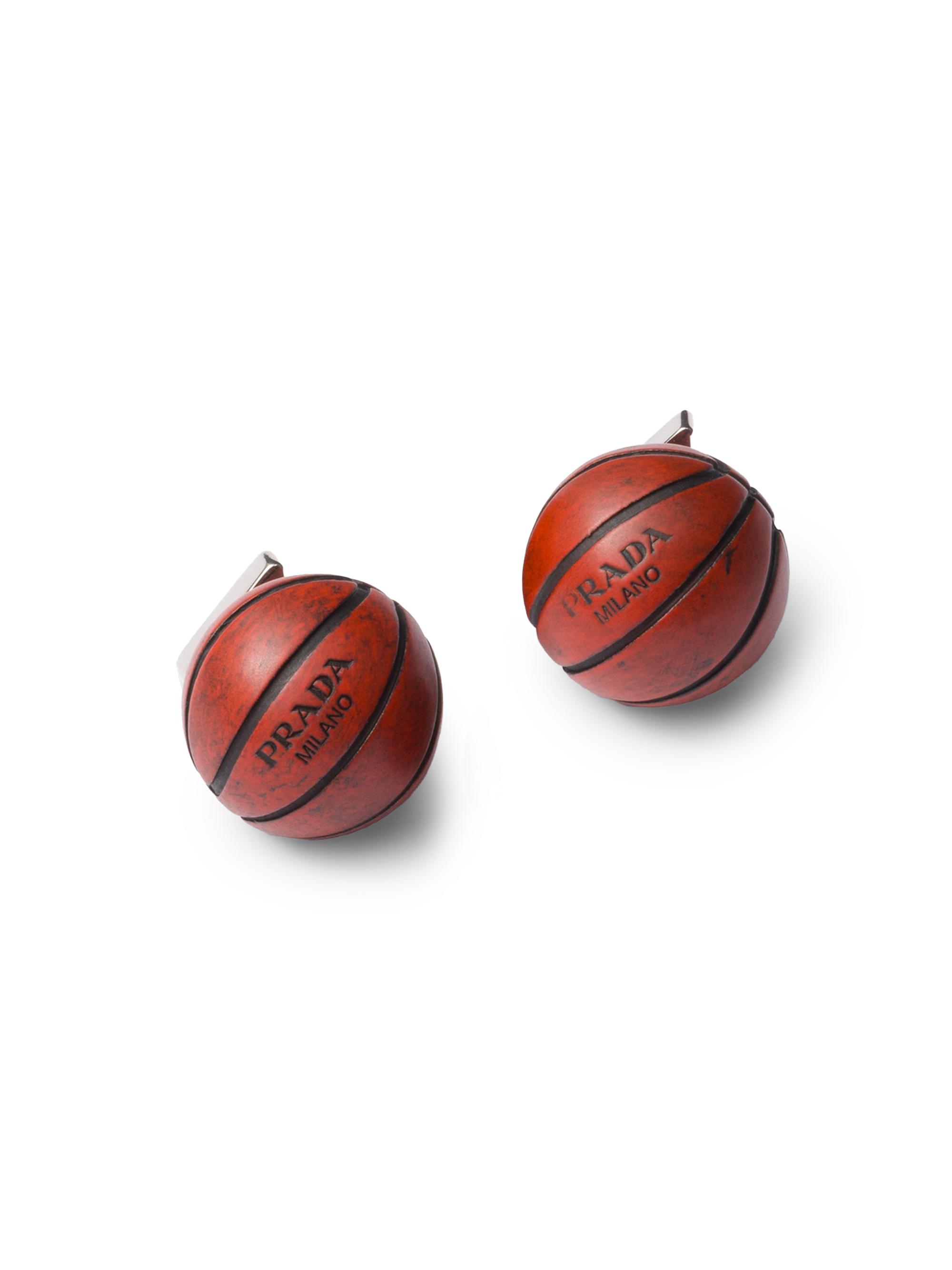 Prada Men's Metal Basketball Earrings - Grey