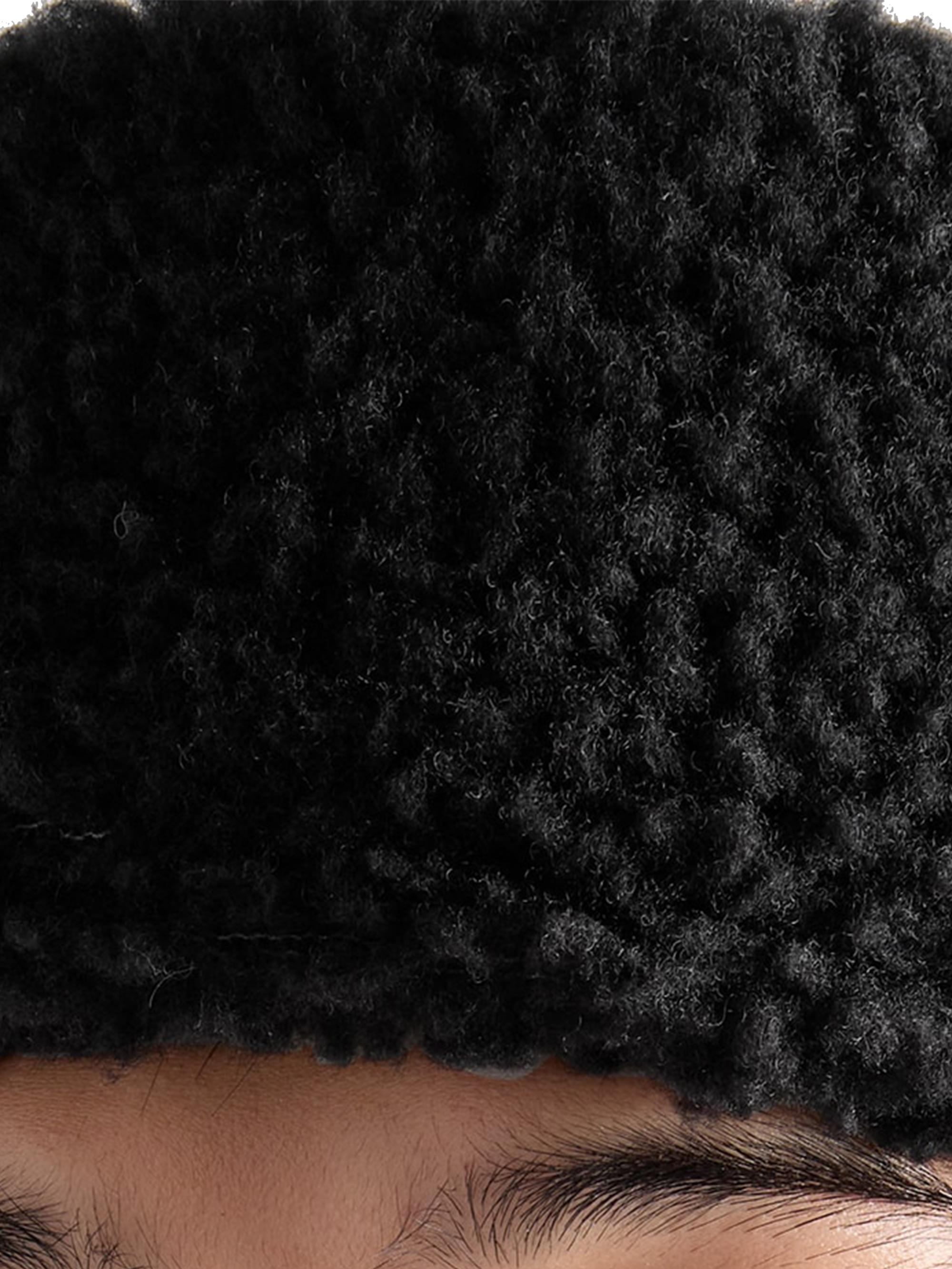 Prada Men's Cloth Trapper Hat - Black - side view in Black