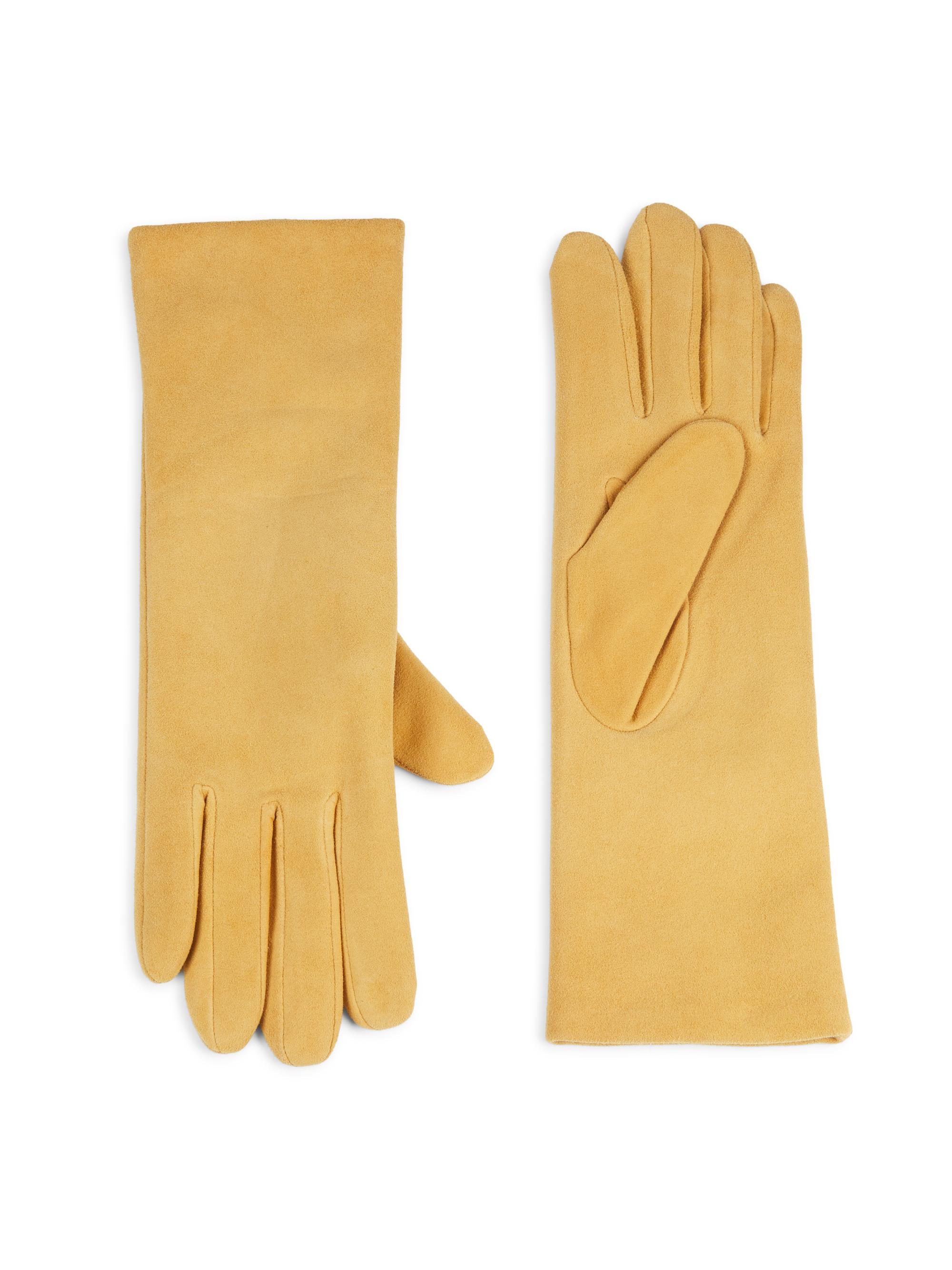 Saks Fifth Avenue Women's Cashmere-Lined Suede Gloves - Beige