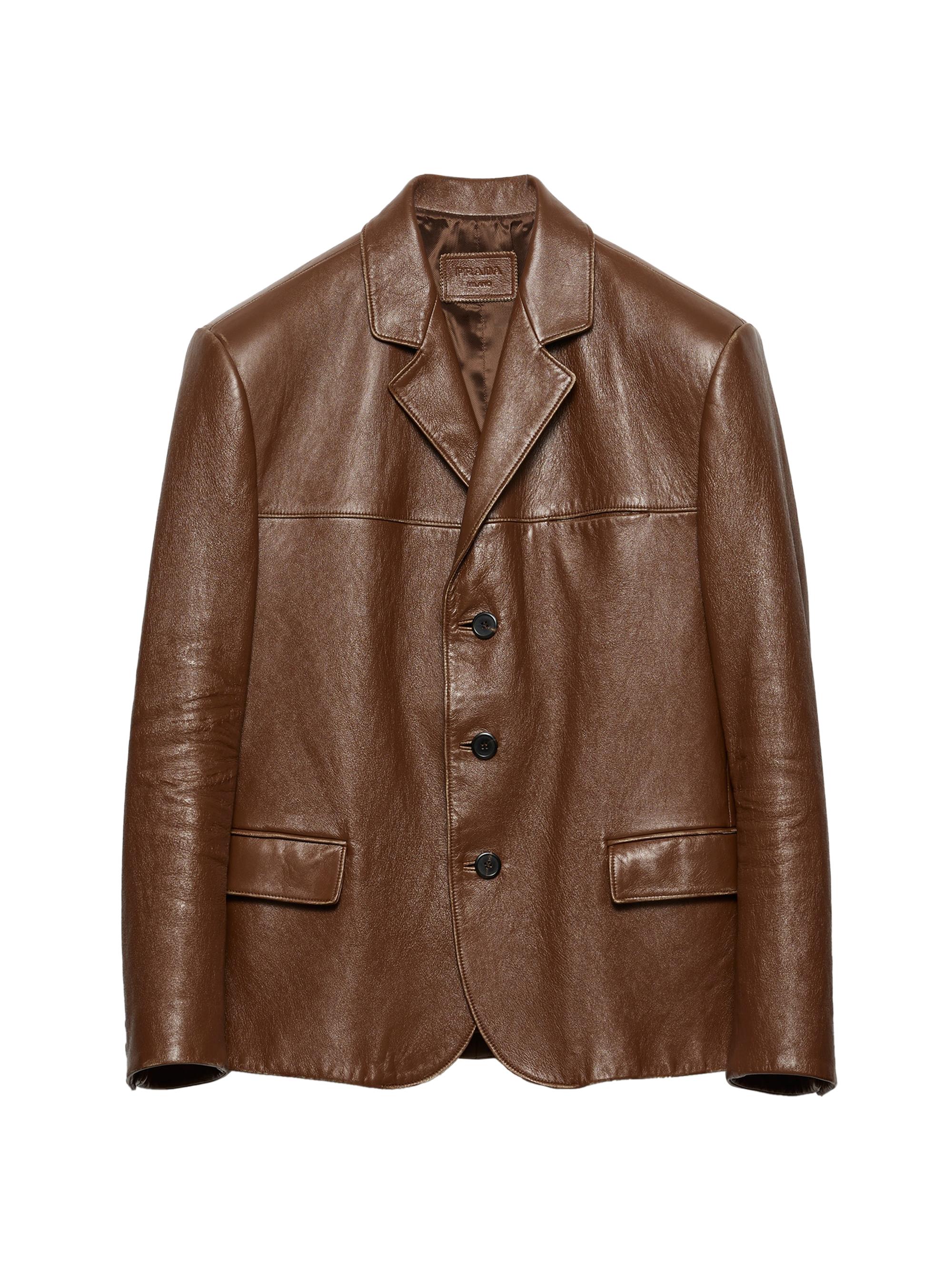 Prada Leather and Shearling Jacket | Saks Fifth Avenue