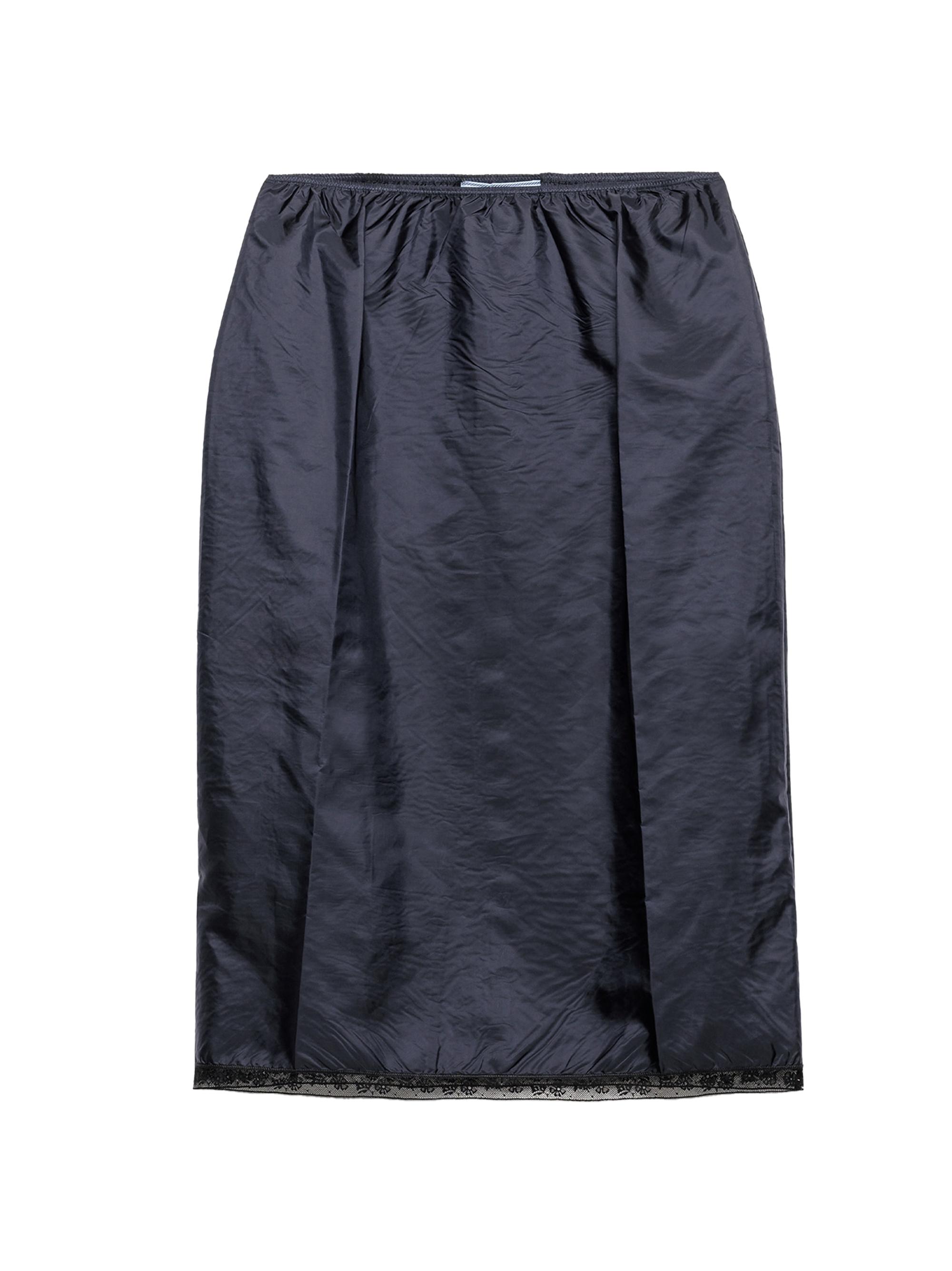 Prada Women's Light Re-Nylon Pencil Skirt - Navy Blue