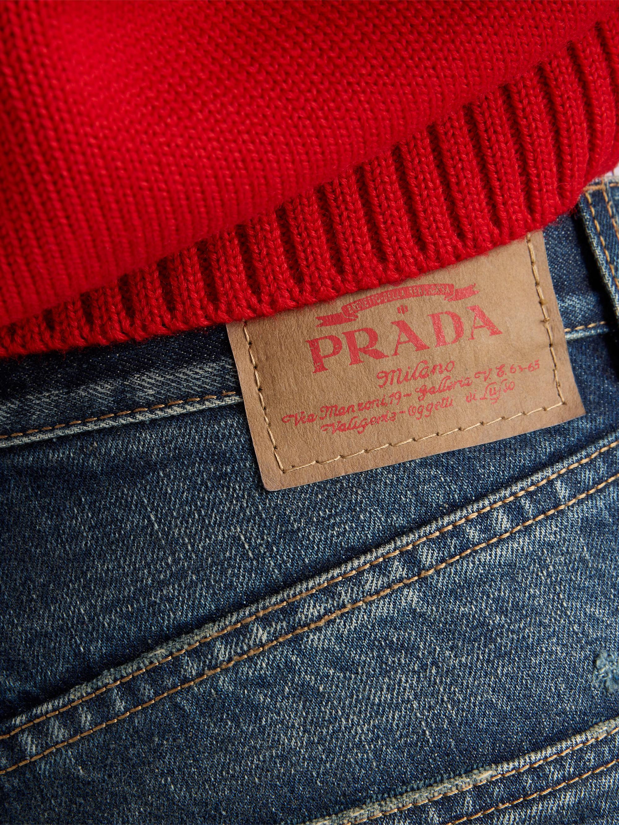 Prada Five-Pocket Washed Denim Jeans | Saks Fifth Avenue