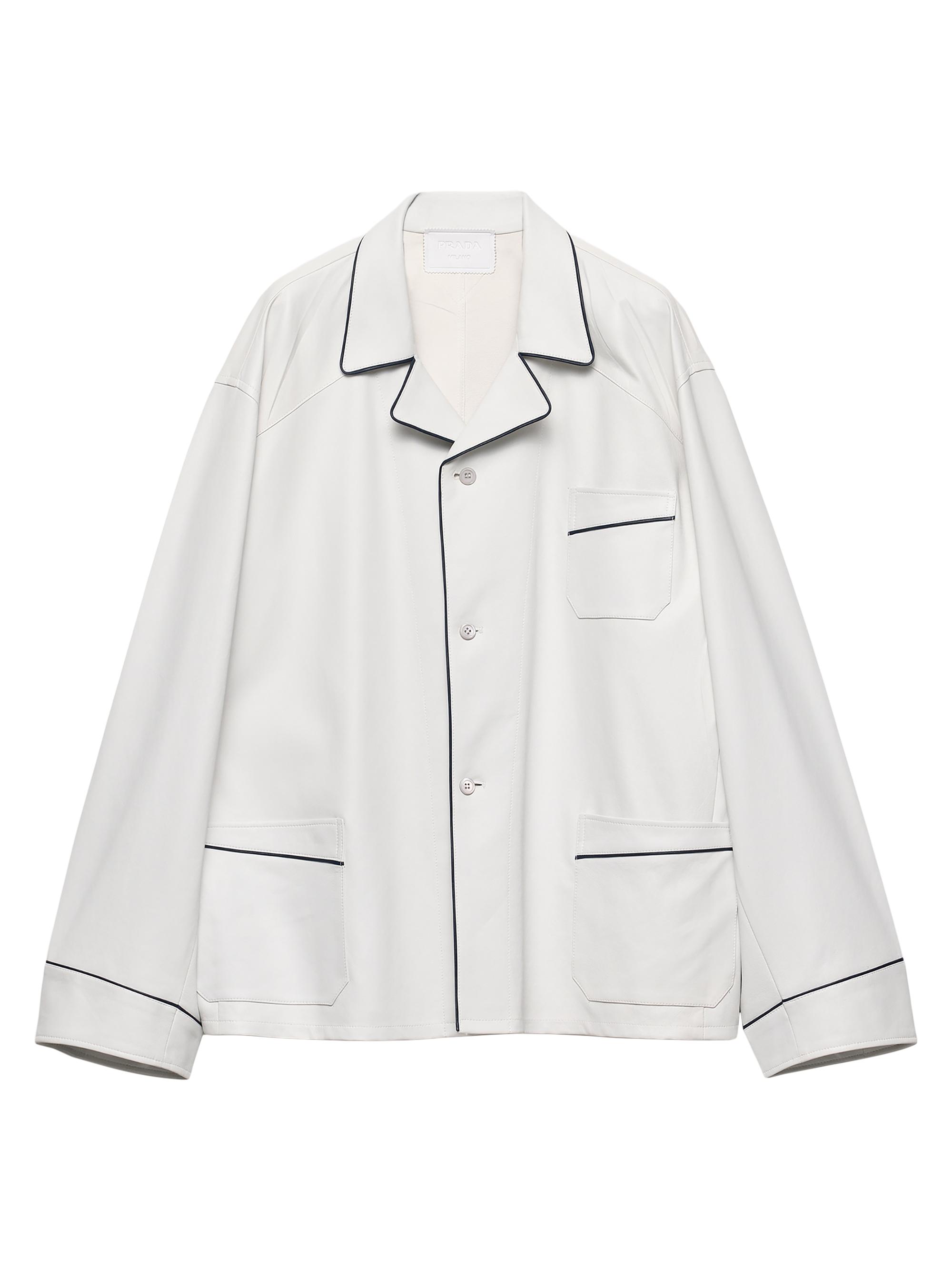 Prada Men's Nappa Leather Shirt - White