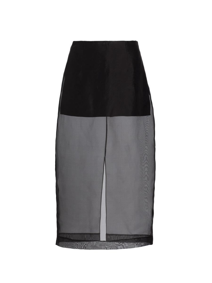 FRAME The Silk Organza Midi-Skirt | Saks Fifth Avenue