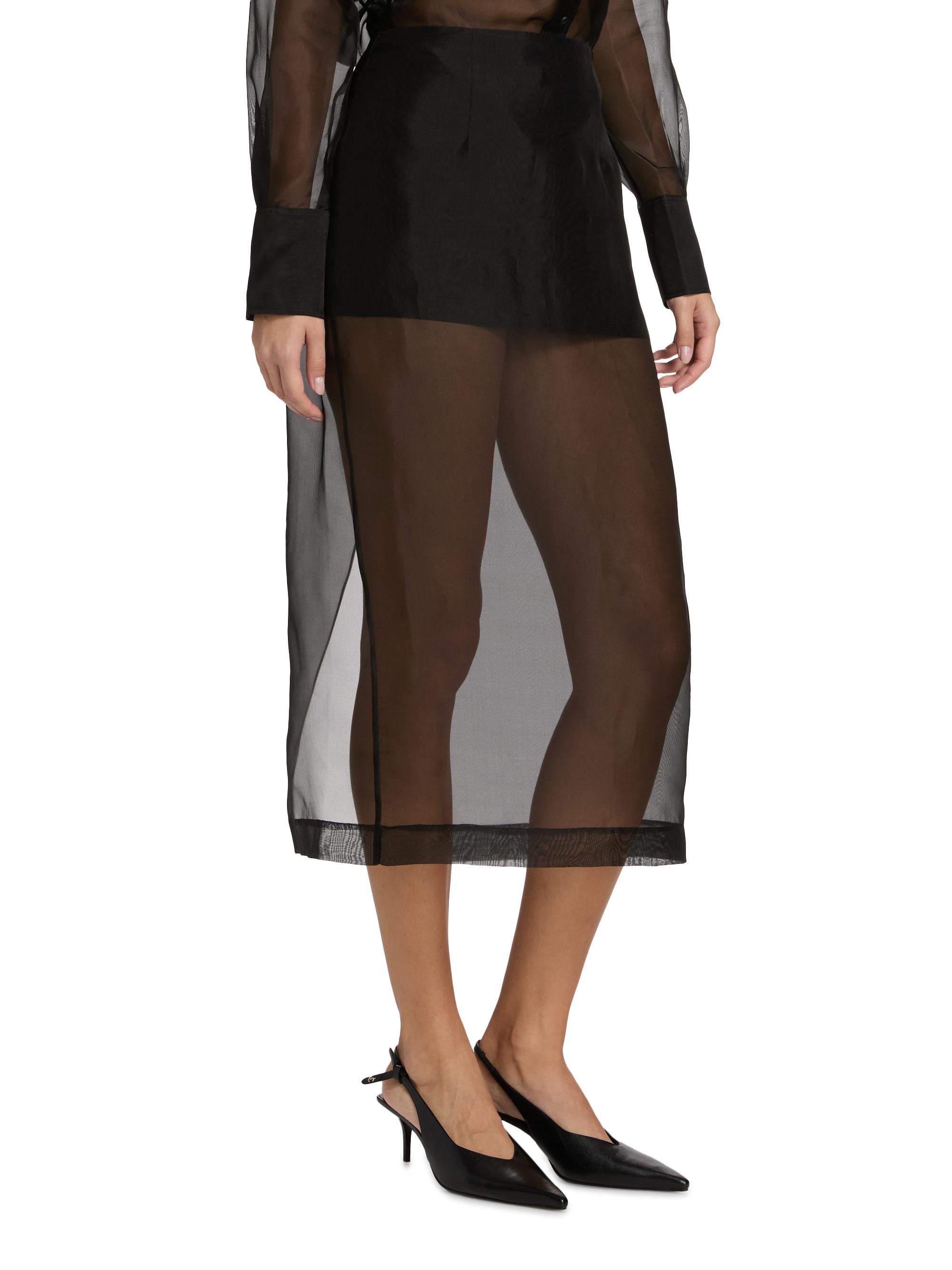 FRAME The Silk Organza Midi-Skirt | Saks Fifth Avenue