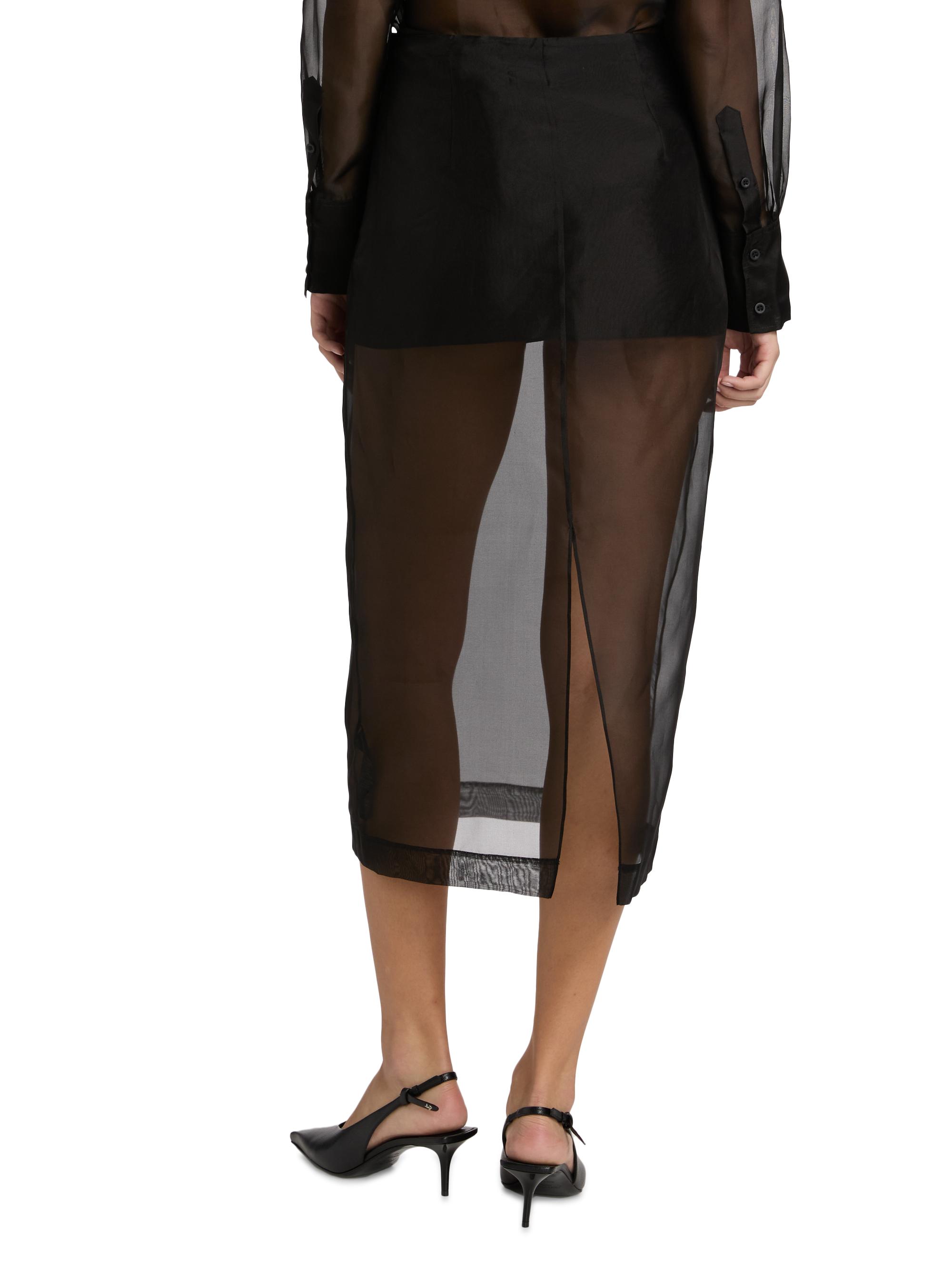 FRAME The Silk Organza Midi-Skirt | Saks Fifth Avenue