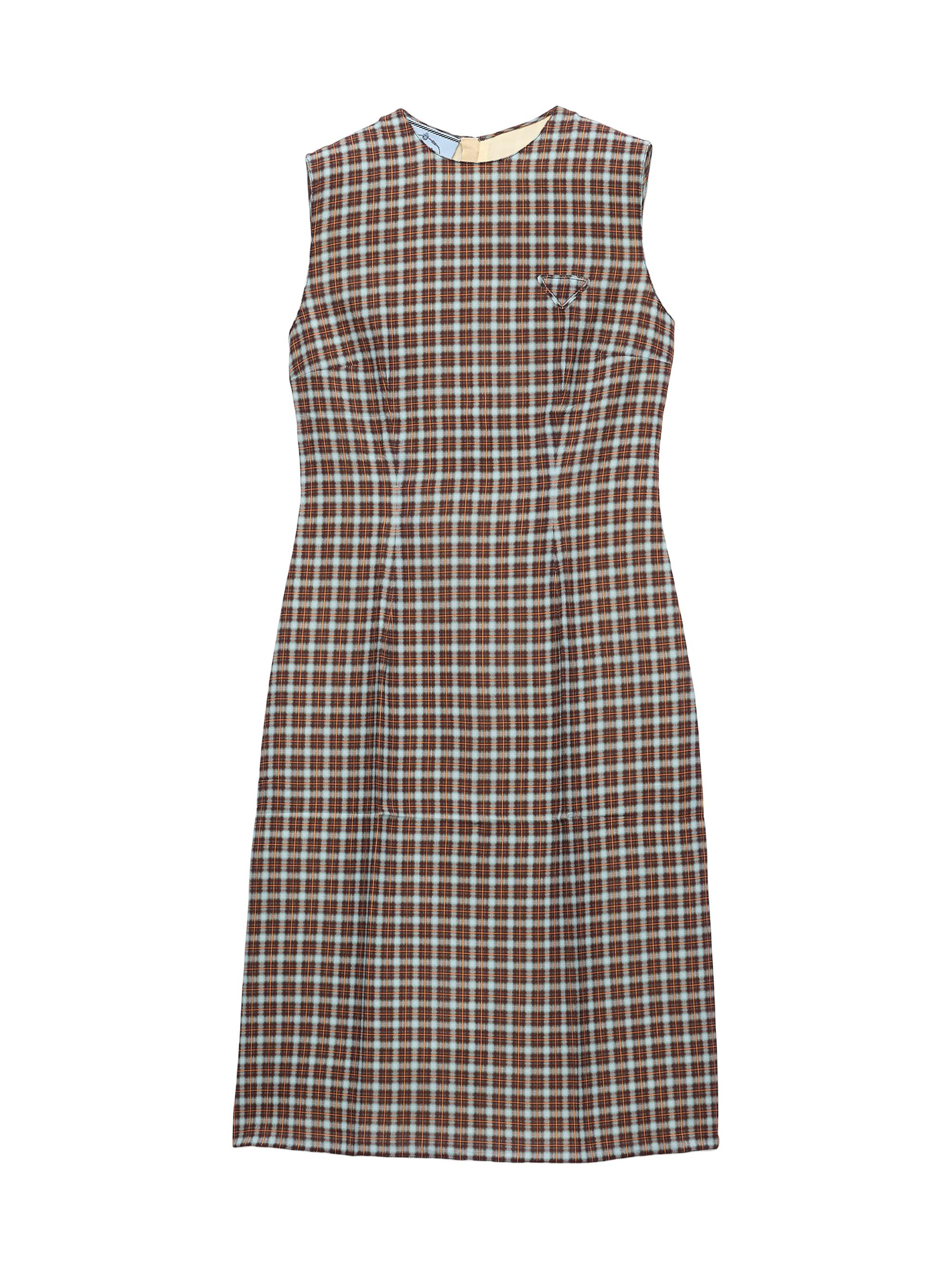 Miu Miu Pleated Plaid Mini-Dress | Saks Fifth Avenue
