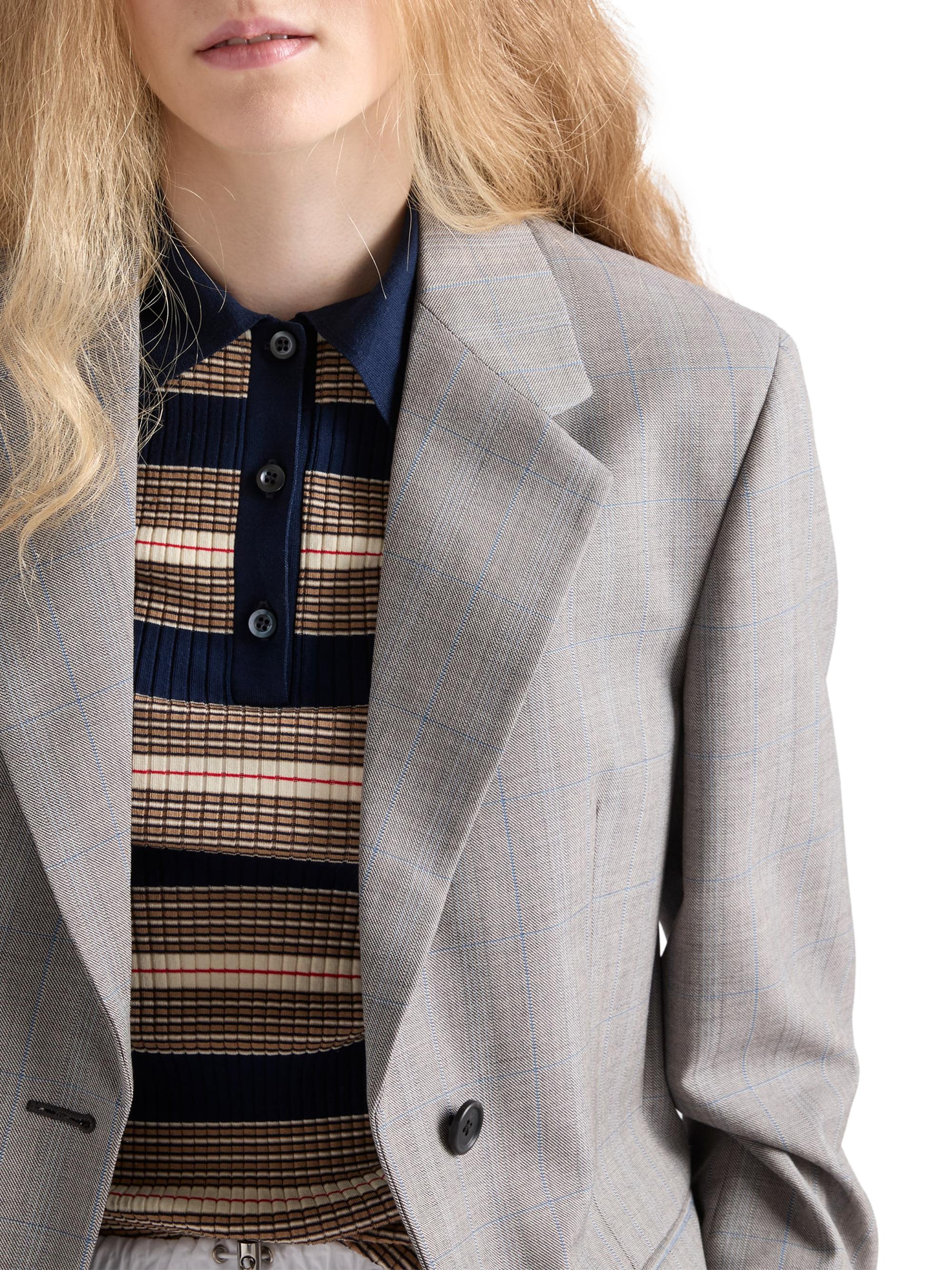 Prada Single-Breasted Checked Grisaille Jacket | Saks Fifth Avenue