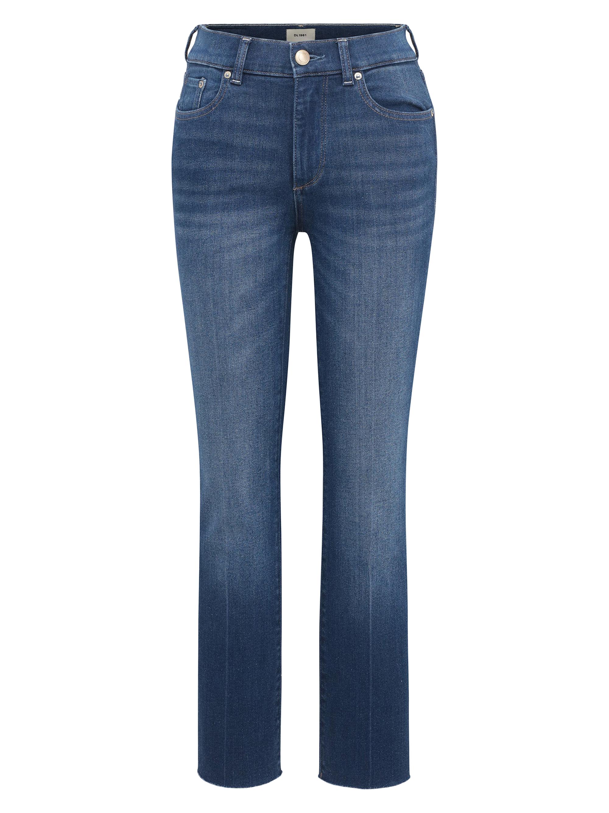 DL1961 Premium Denim Women's Mara Straight Mid Rise Instasculpt Ankle Jeans - Santa Monica