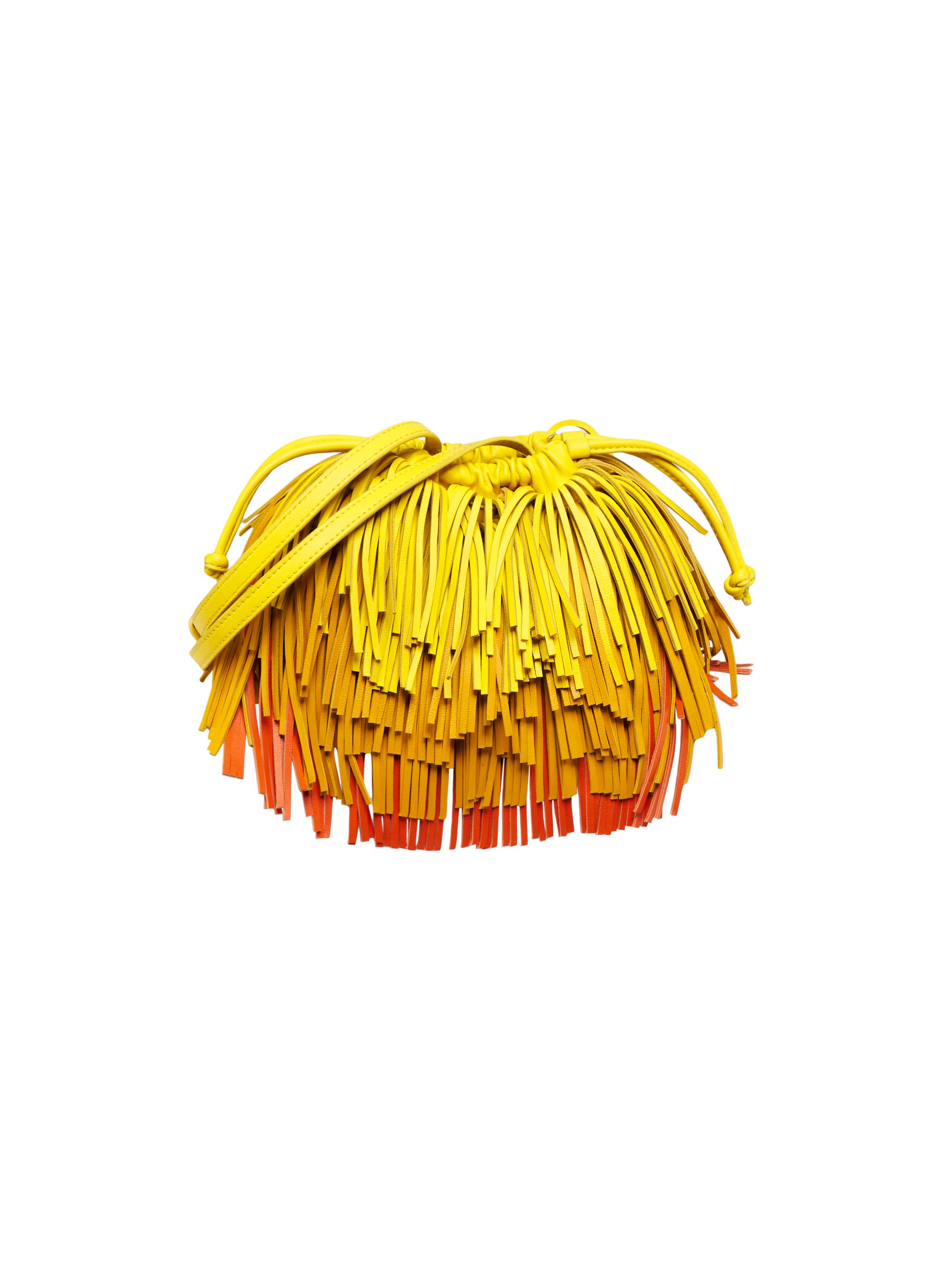 Zimmermann Women's Colorblocked Fringed Leather Crossbody Bag - Yellow