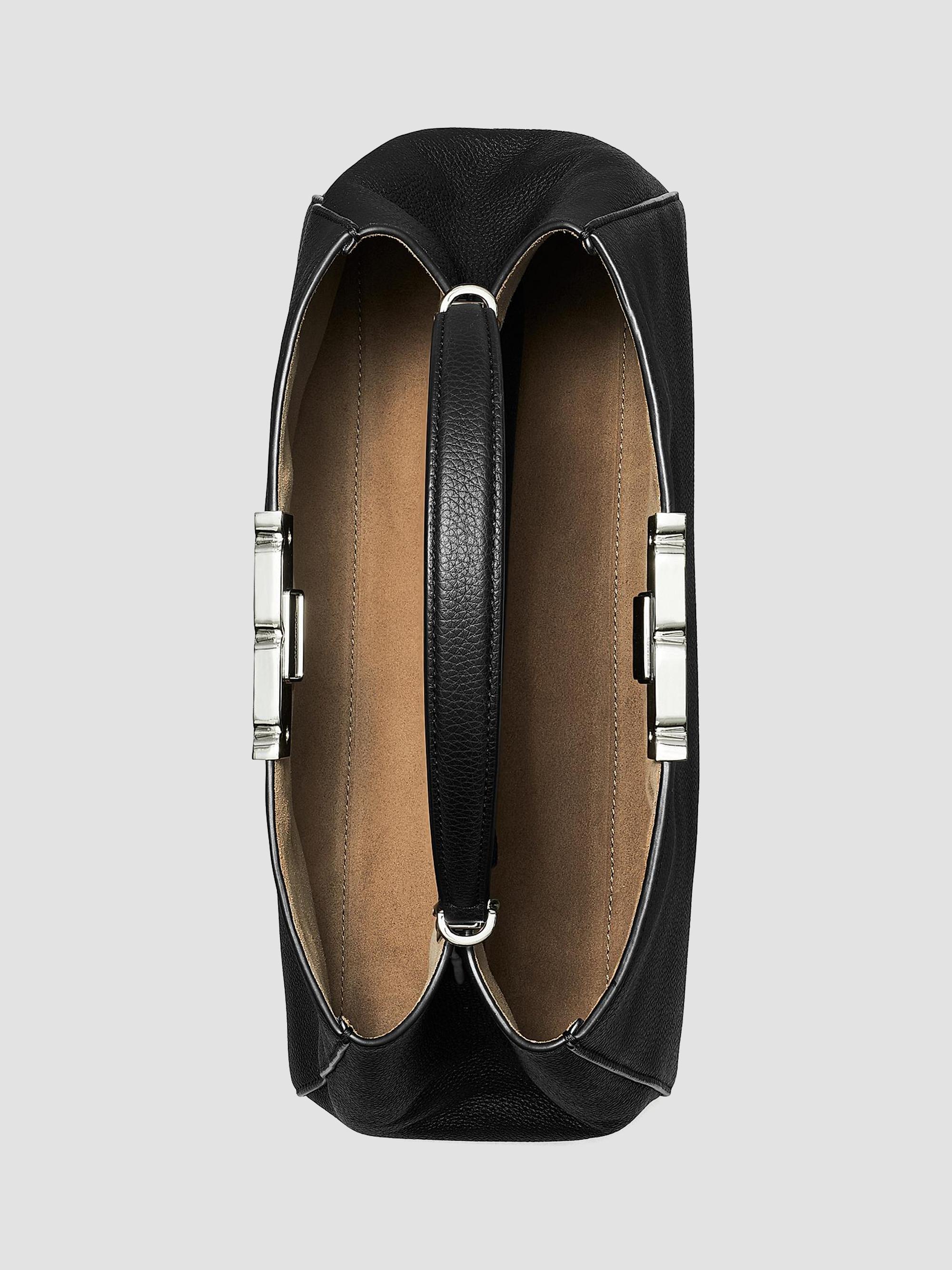 Tory Burch Women's Eleanor Pebbled Leather Satchel - Black | Thumbnail 2