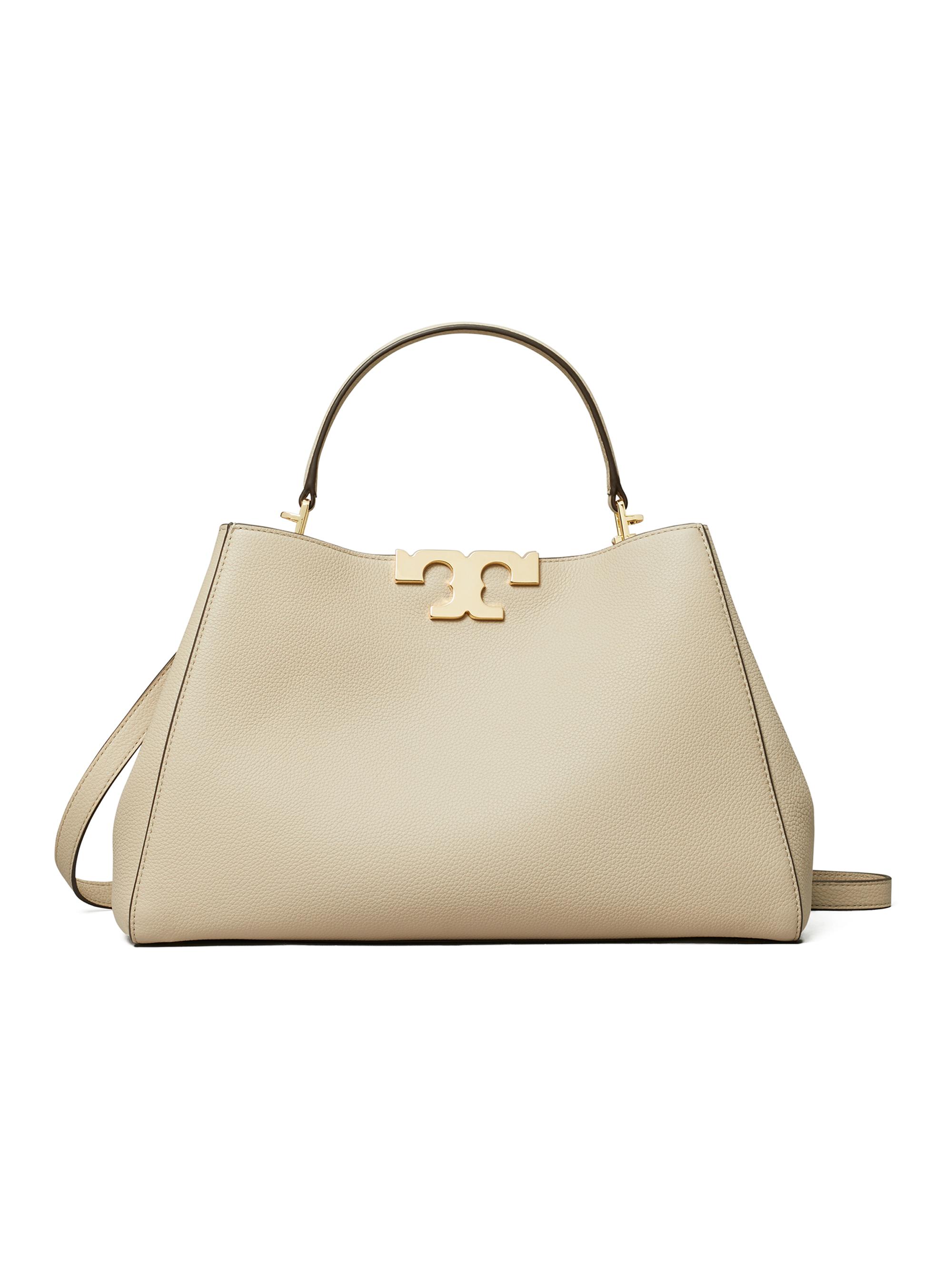 Tory Burch Women's Eleanor Pebbled Leather Satchel - Light Stone