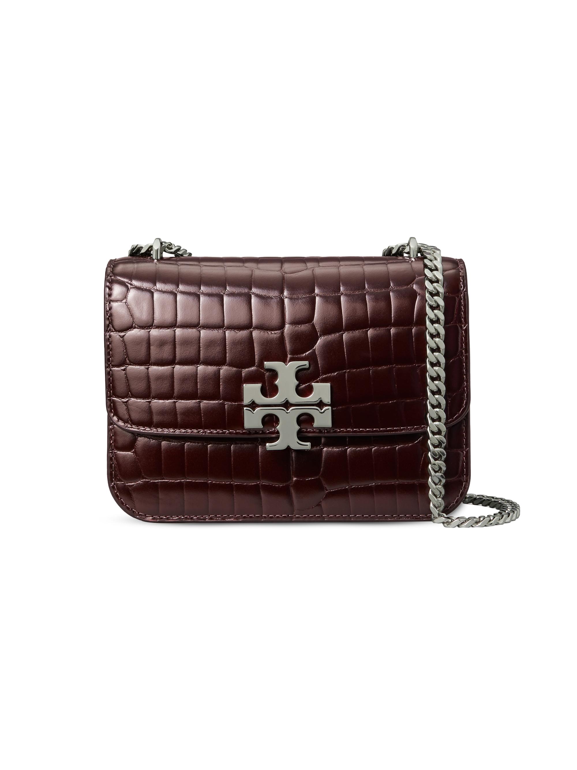 Tory Burch Women's  Eleanor Croc-Embossed Leather Convertible Shoulder Bag - Albarossa
