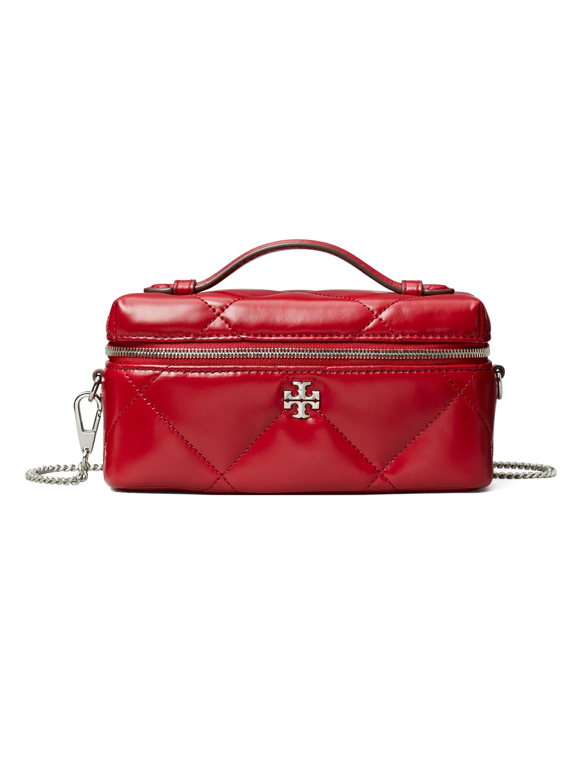 Tory Burch Women's Kira Diamond-Quilted Vanity Case - Red