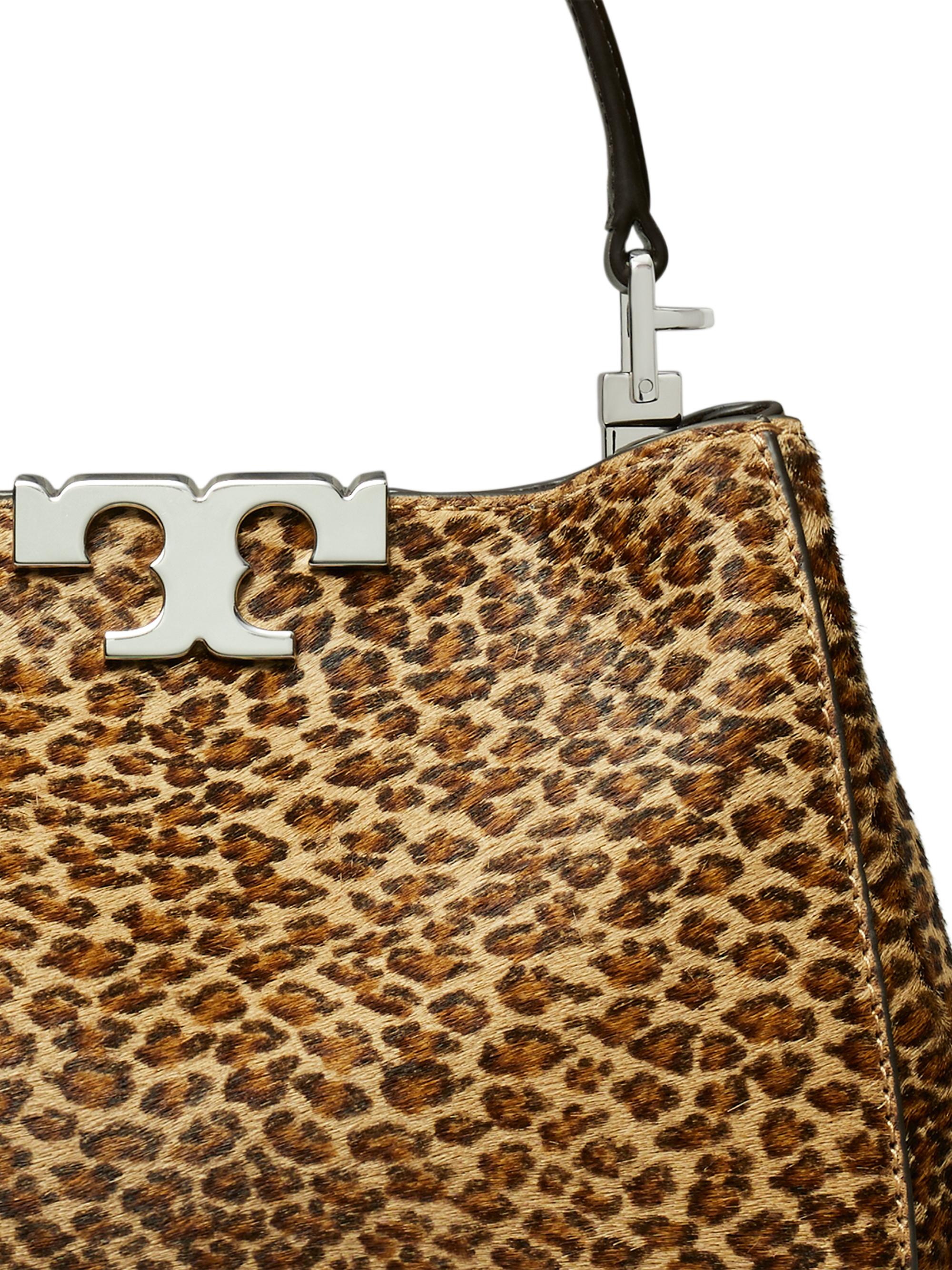 Tory Burch Mini Eleanor Leopard-Print Calf Hair Satchel | Saks