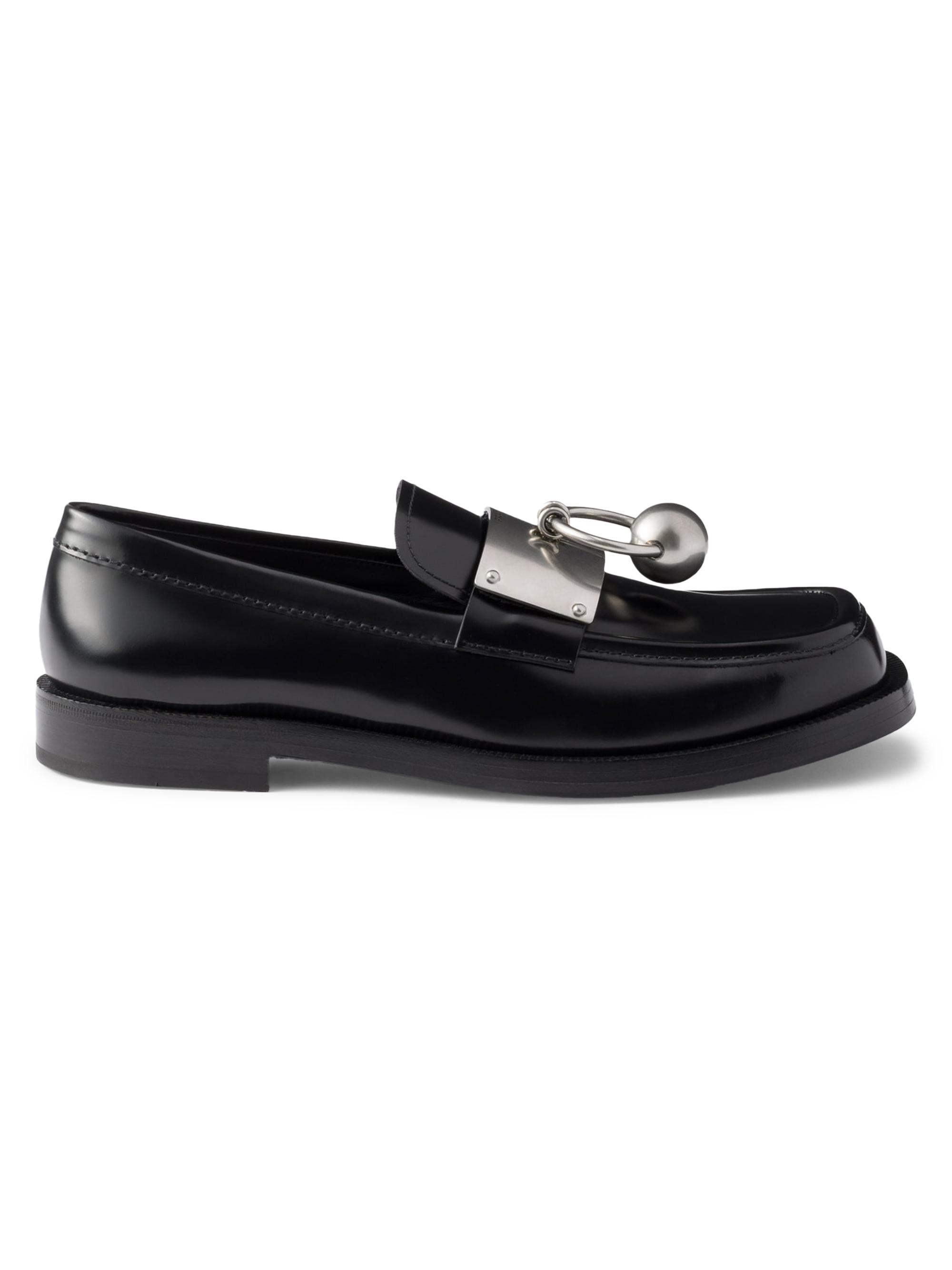 Prada Brushed Leather Loafers | Saks Fifth Avenue