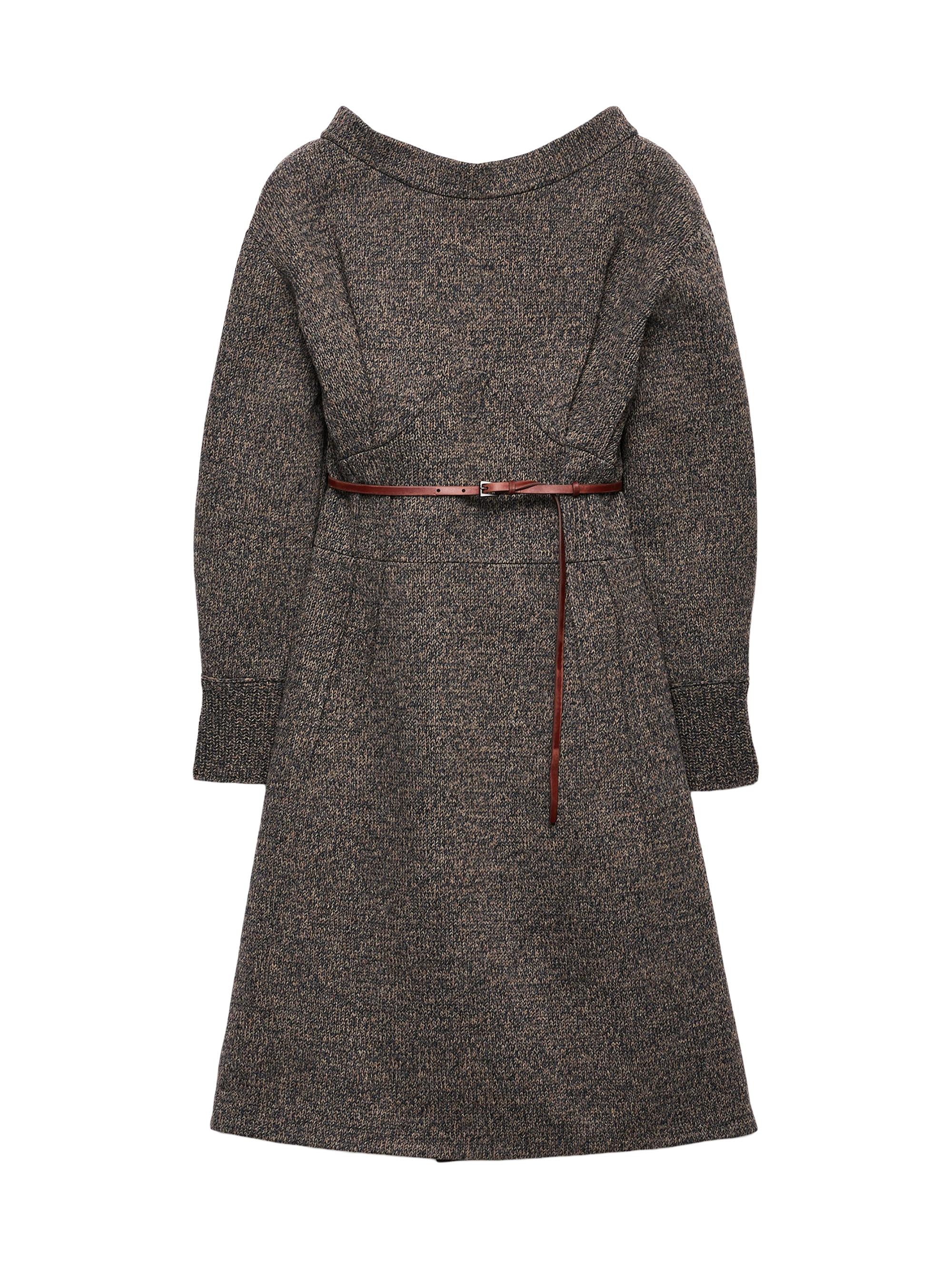 Prada Women's Mouliné Wool Dress - Grey