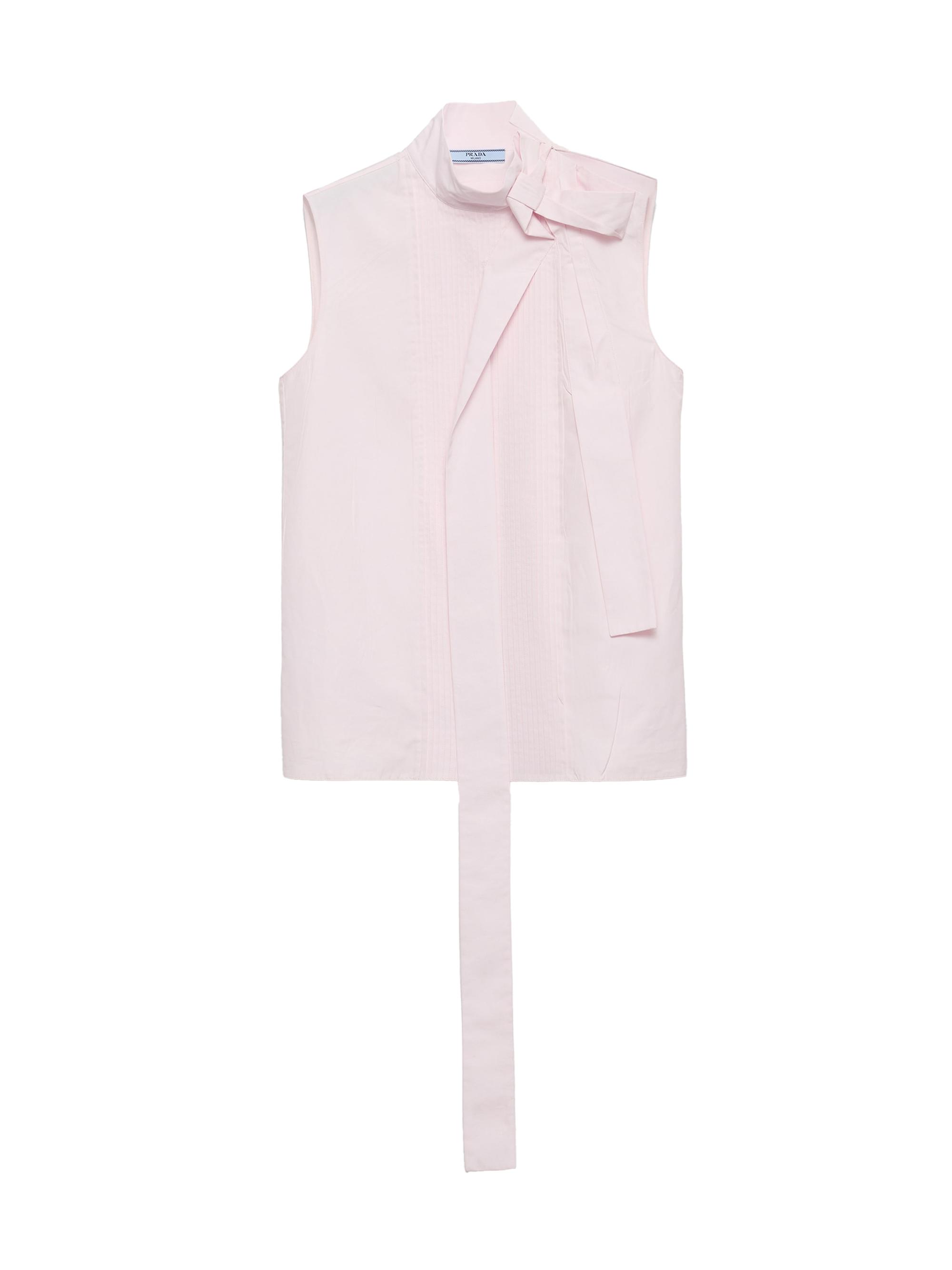 Prada Women's Embroidered Poplin Top - Pink