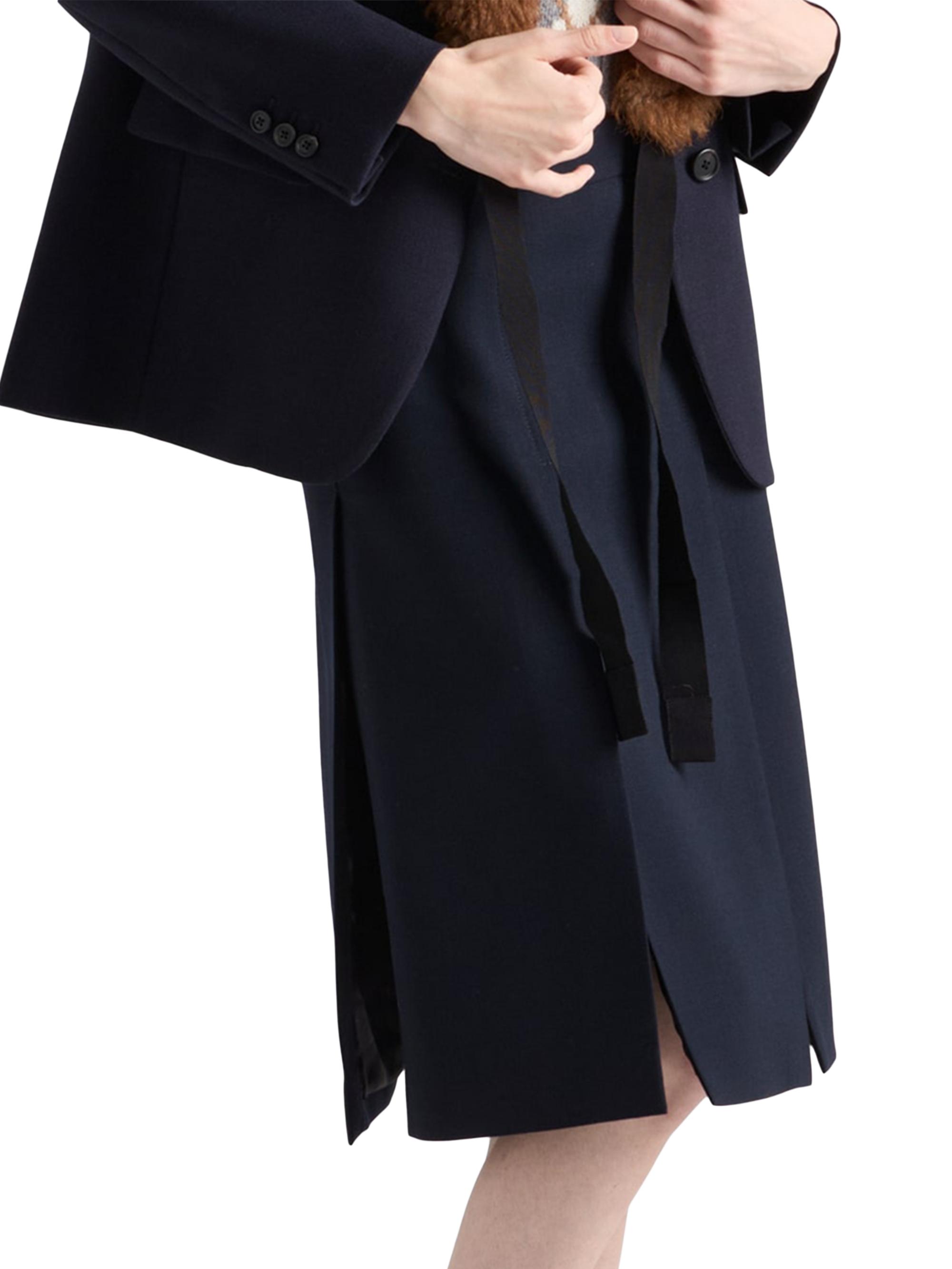 PRADA　ベルベット　ドレープ　ひざ丈 スカート Prada Wool Hopsack Skirt | Saks Fifth Avenue