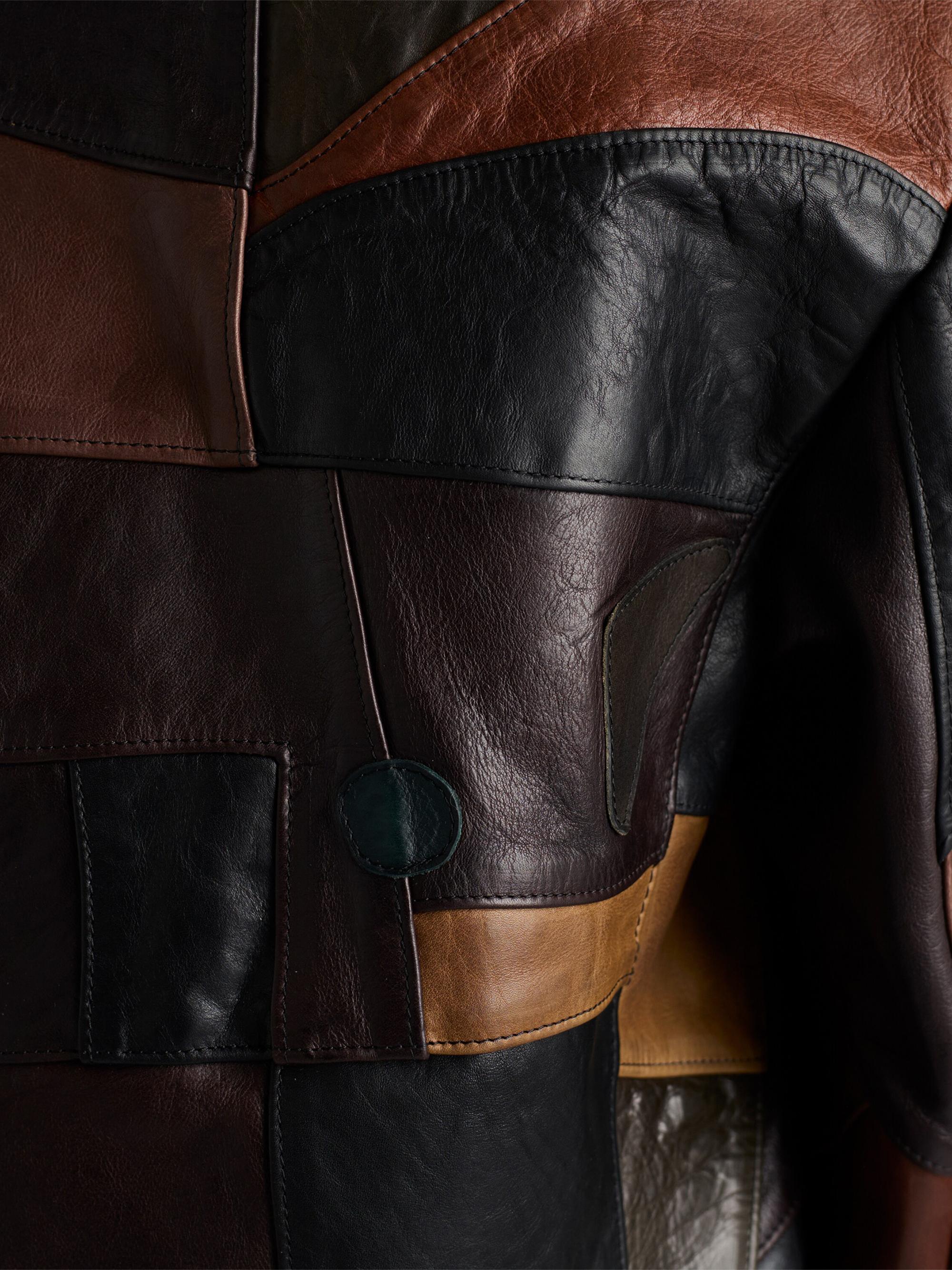 Prada Patchwork Leather Jacket | Saks Fifth Avenue