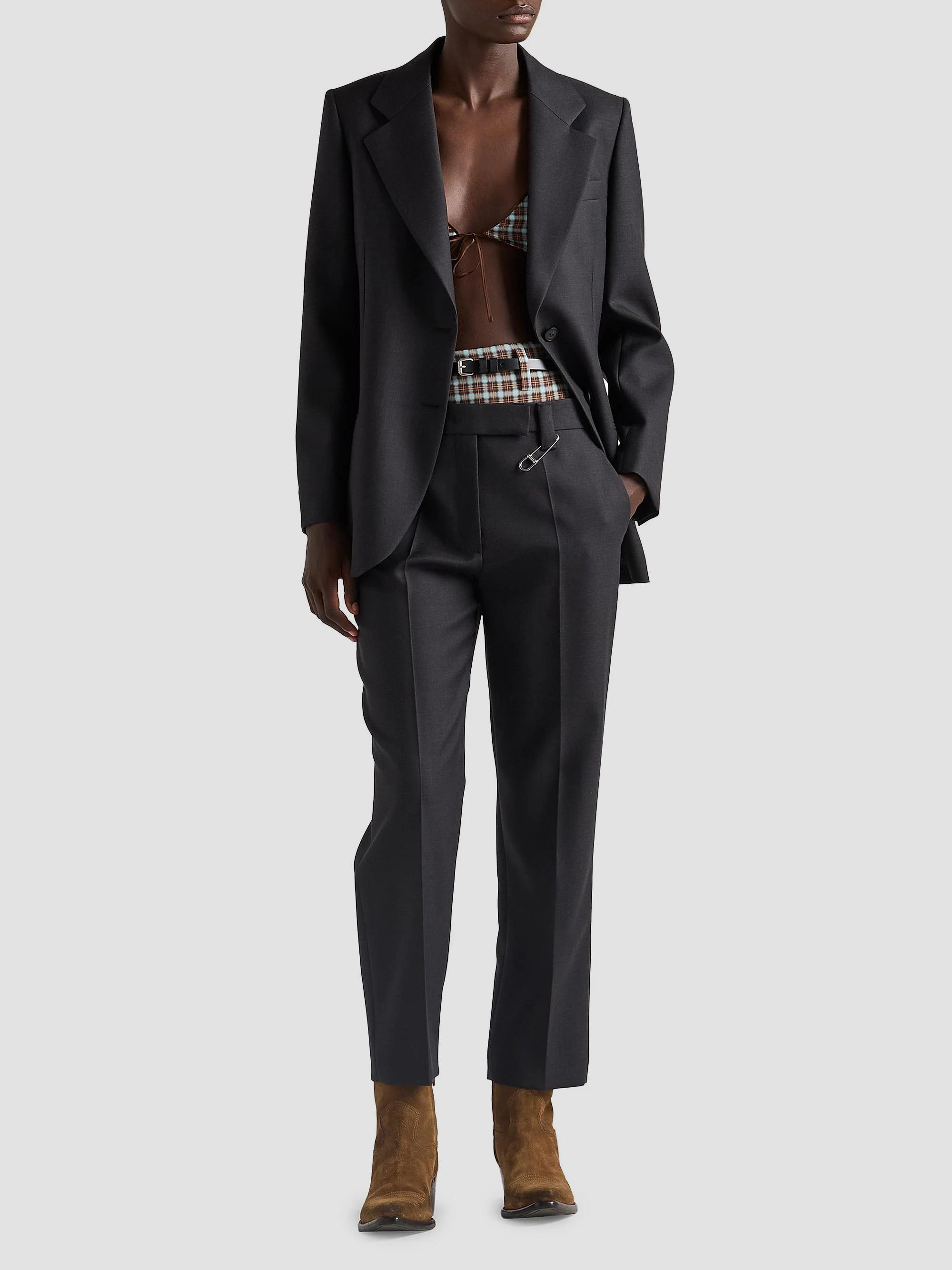 PRADA ブラックジャケット Mサイズ NFC機能付き Prada Single-Breasted Gabardine Jacket | Saks Fifth Avenue