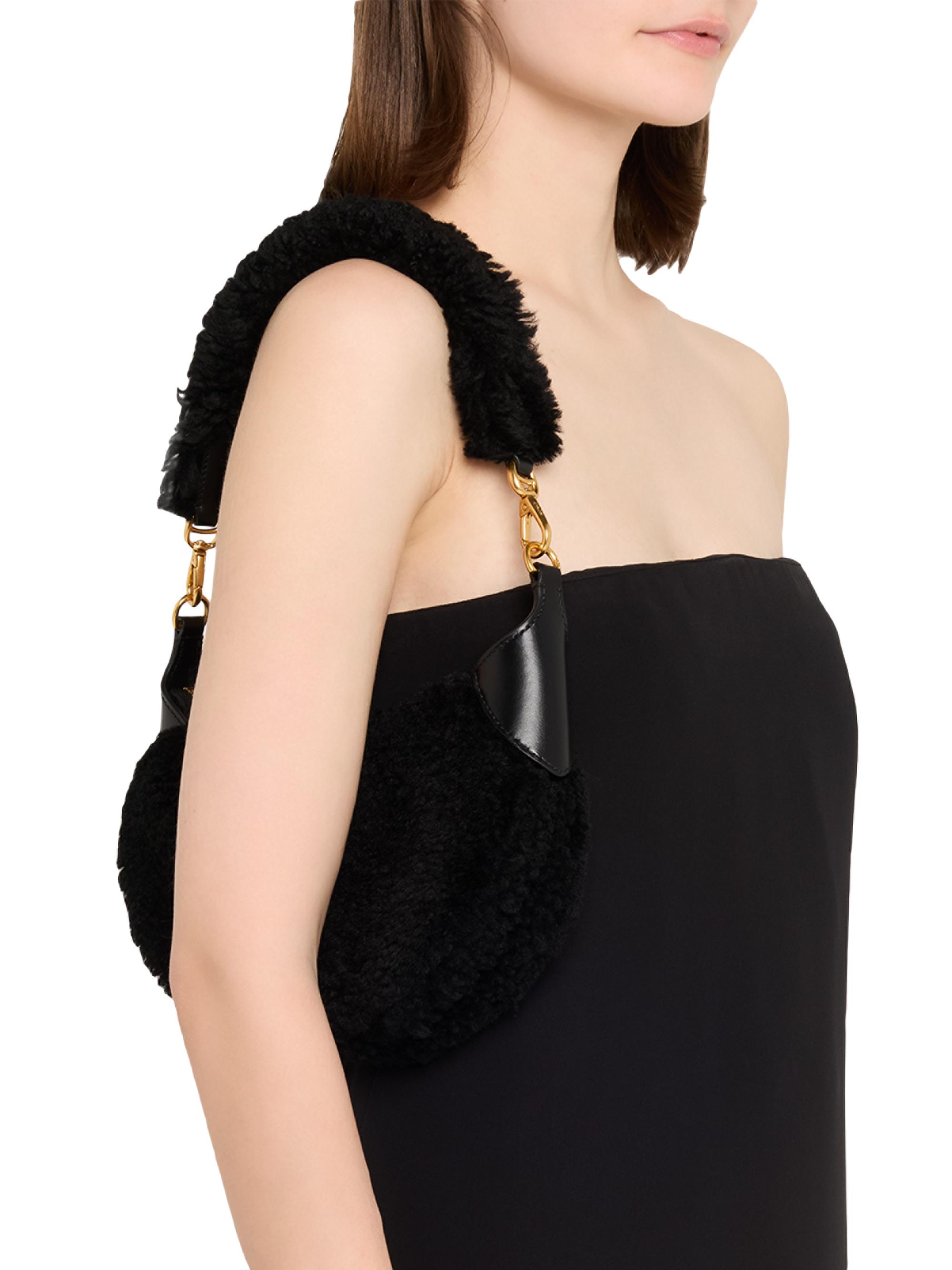 Polo Ralph Lauren Polo ID Mini Shearling Leather Shoulder Bag