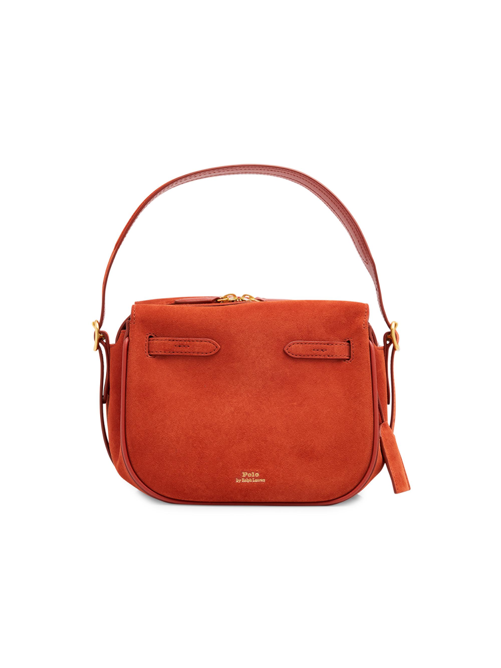 Polo Ralph Lauren Polo ID Mini Suede Satchel | Saks Fifth Avenue