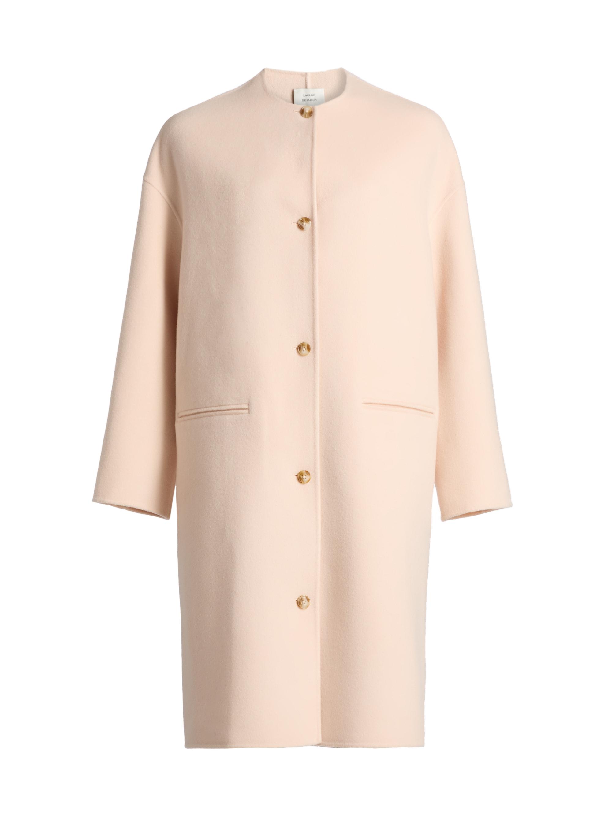 Loulou de Saison Women's Kerry Oval-Shaped Coat - Cream Rose