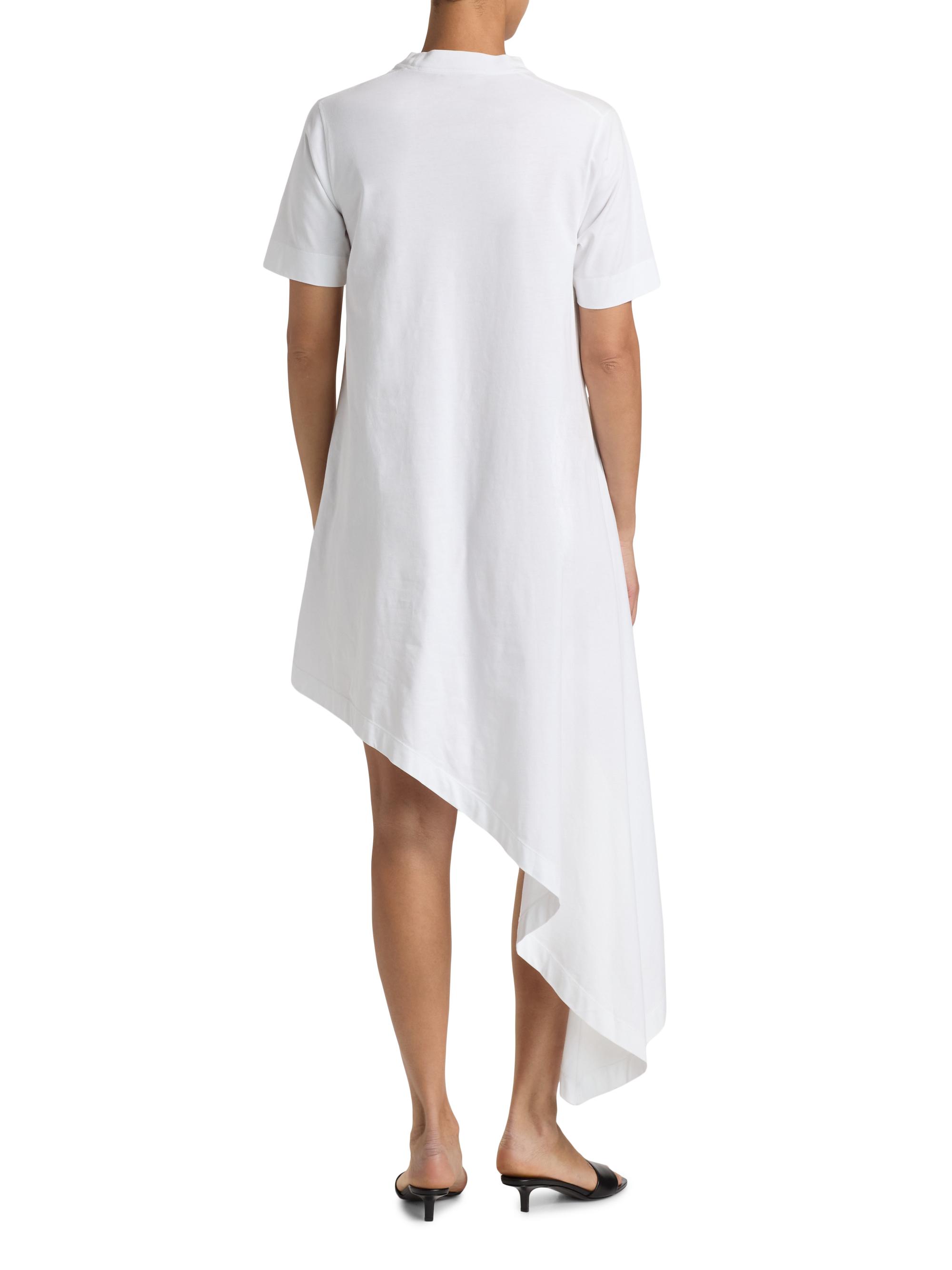 asymmetrical pleated dress white Jennifer Miller Asymmetrical Shirt Dress main image 1