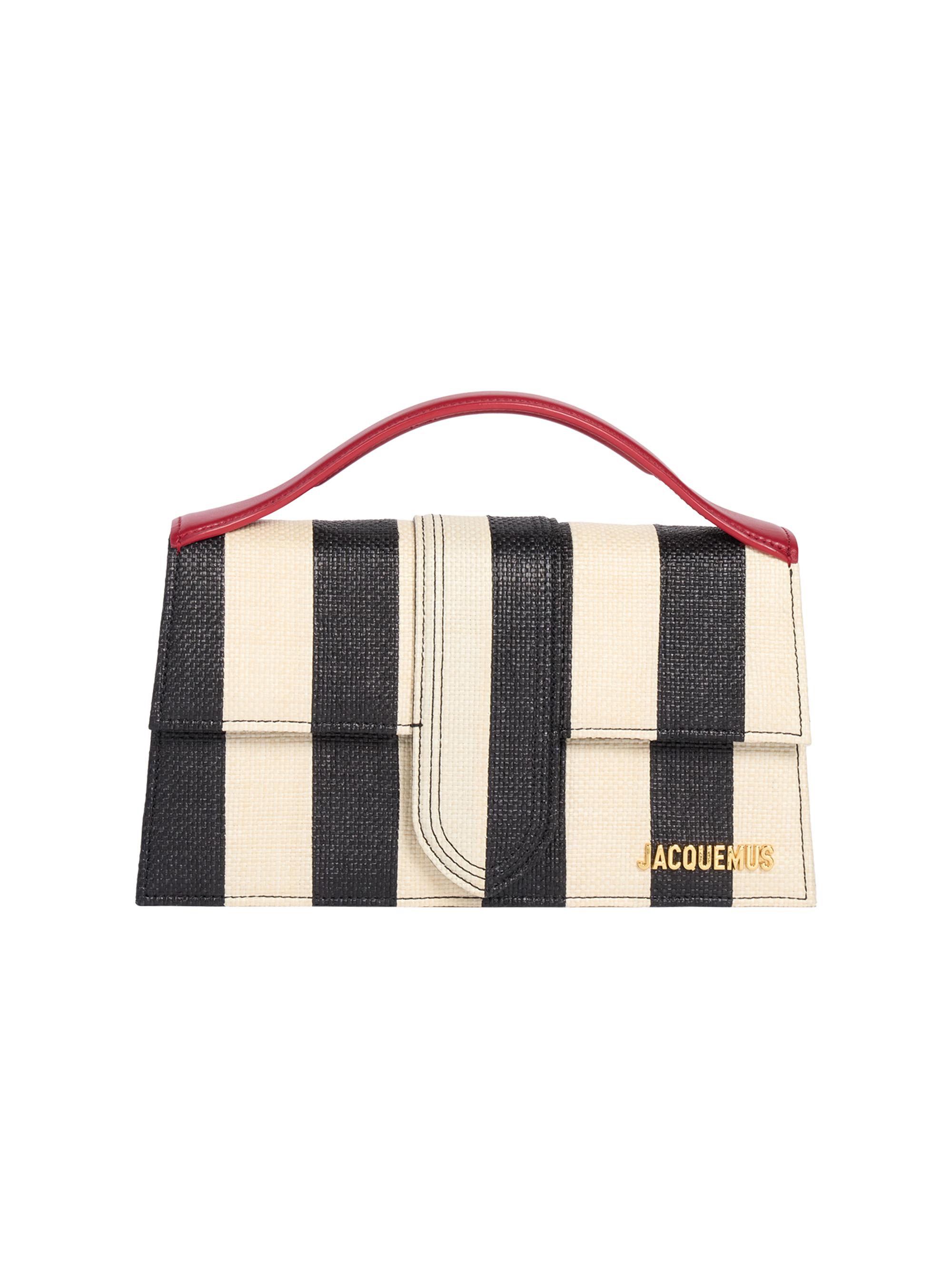 Jacquemus Women's Le Grand Bambino Striped Crossbody Bag - Natural Black