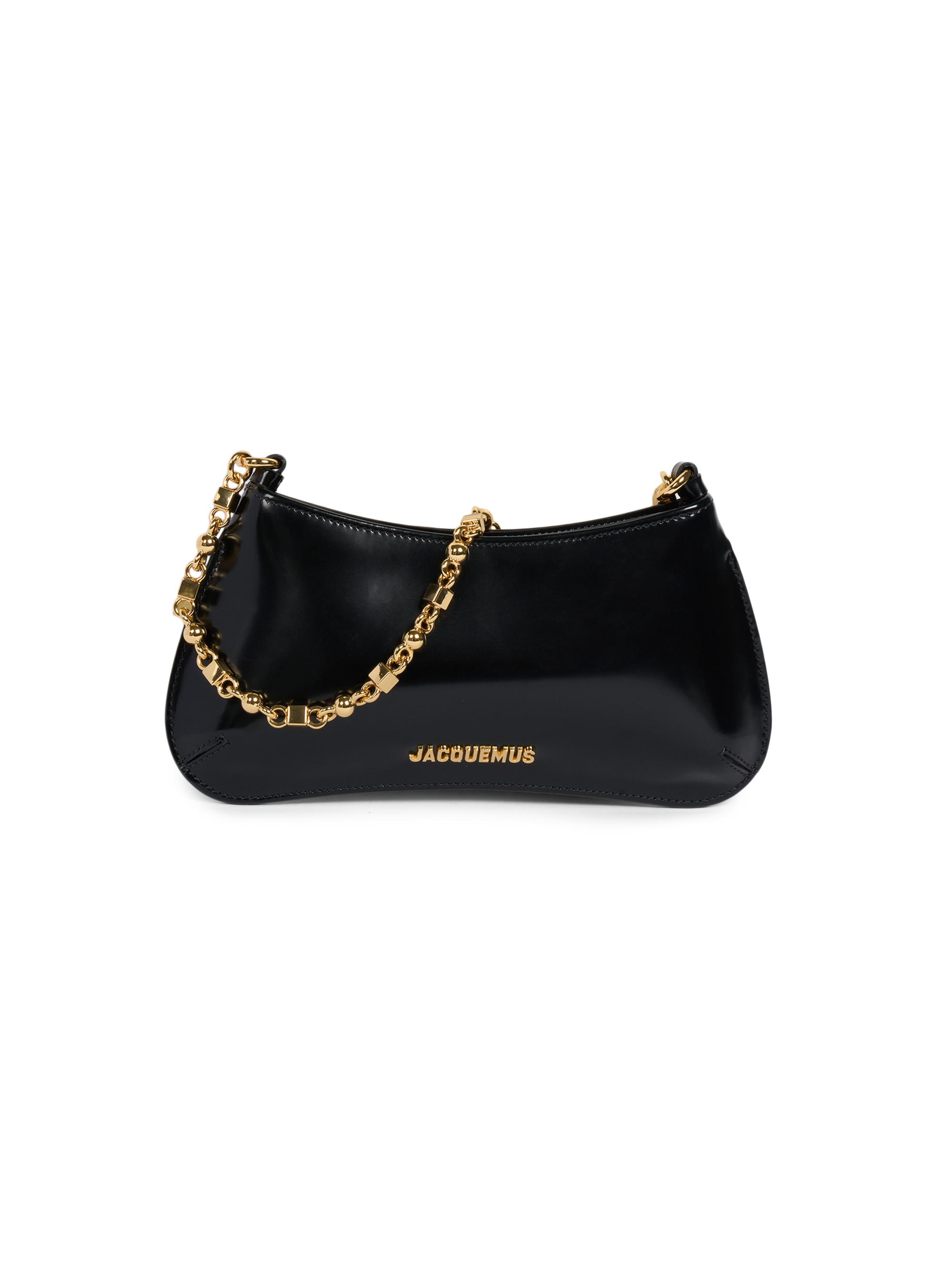 Jacquemus Women's Le Petit Bisou Leather Shoulder Bag - Black