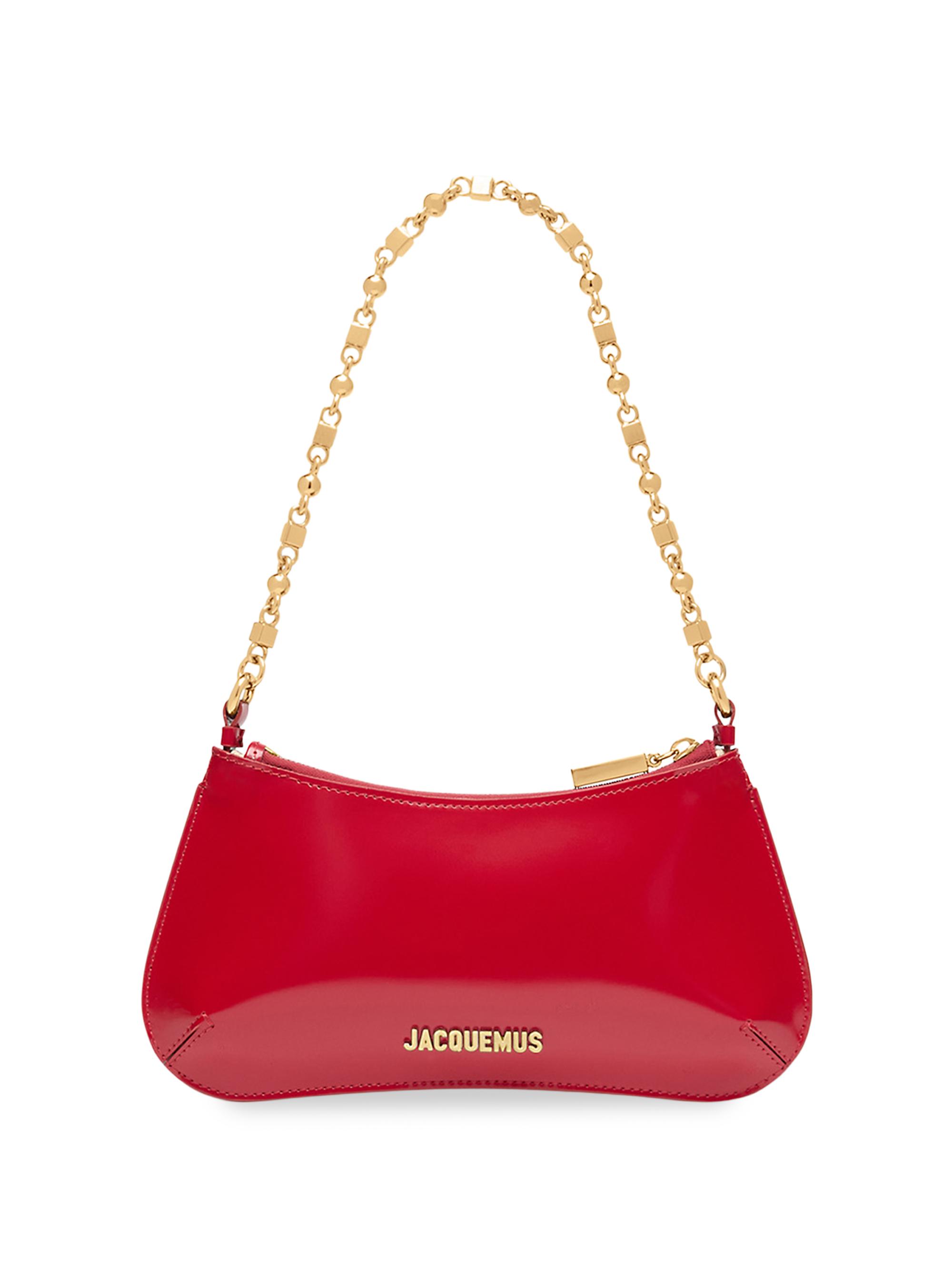 Jacquemus Women's Le Petit Bisou Leather Shoulder Bag - Red Gold