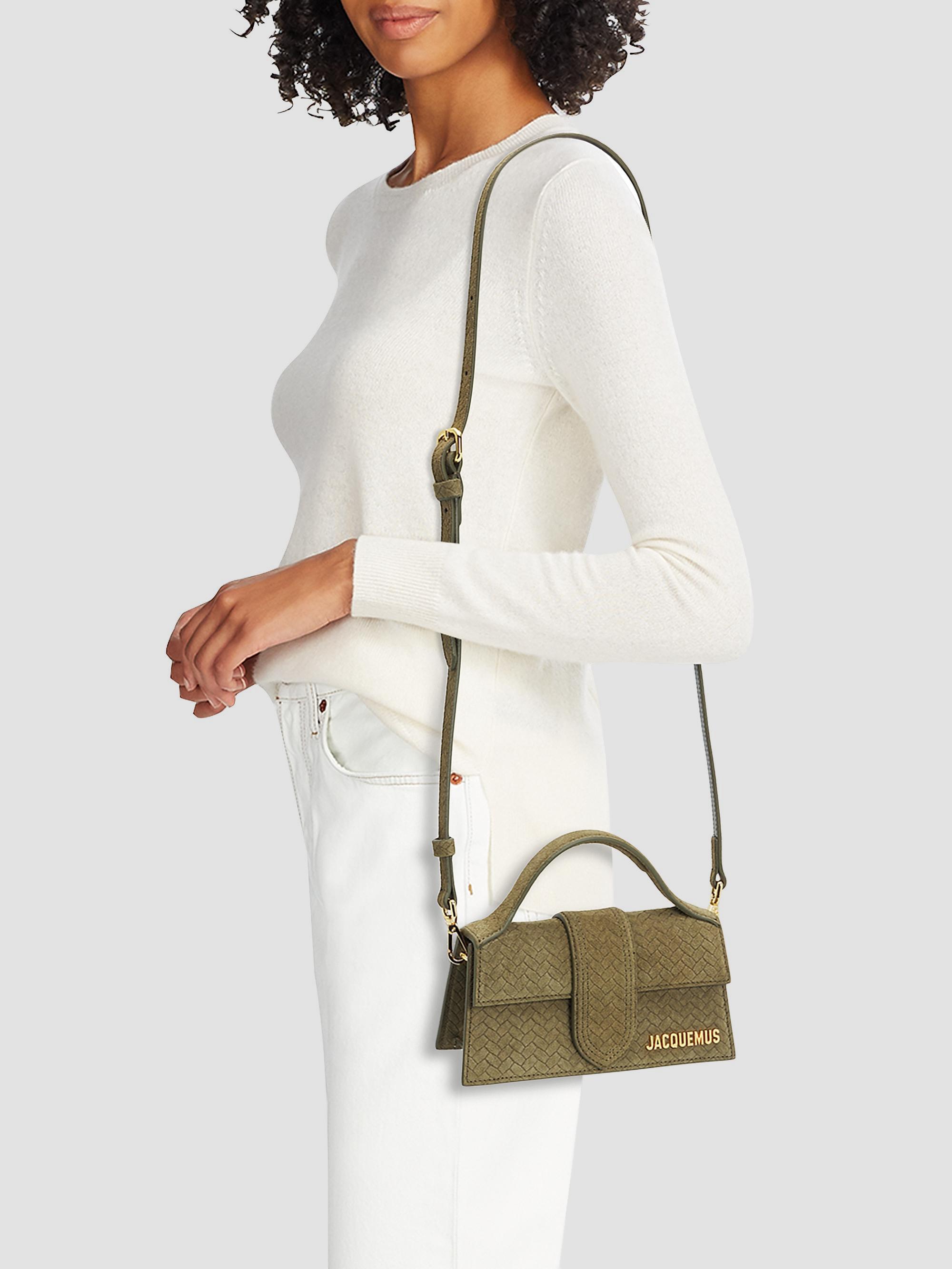 Jacquemus Bambino Woven Suede Belt, Green JACQUEMUS Black Les Classiques  main image 2