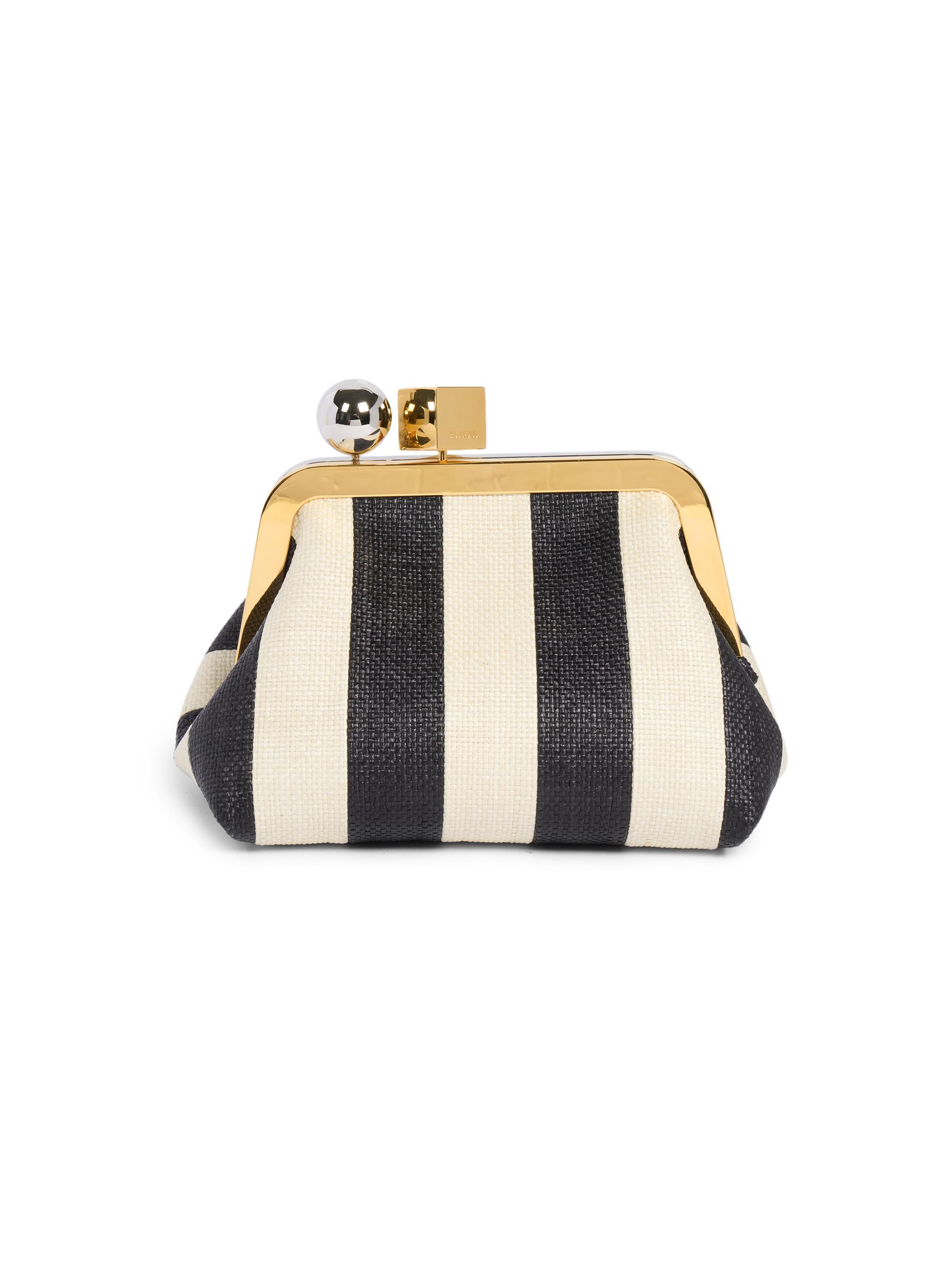 Jacquemus Women's Le Berlingot Striped Convertible Clutch - Natural Black