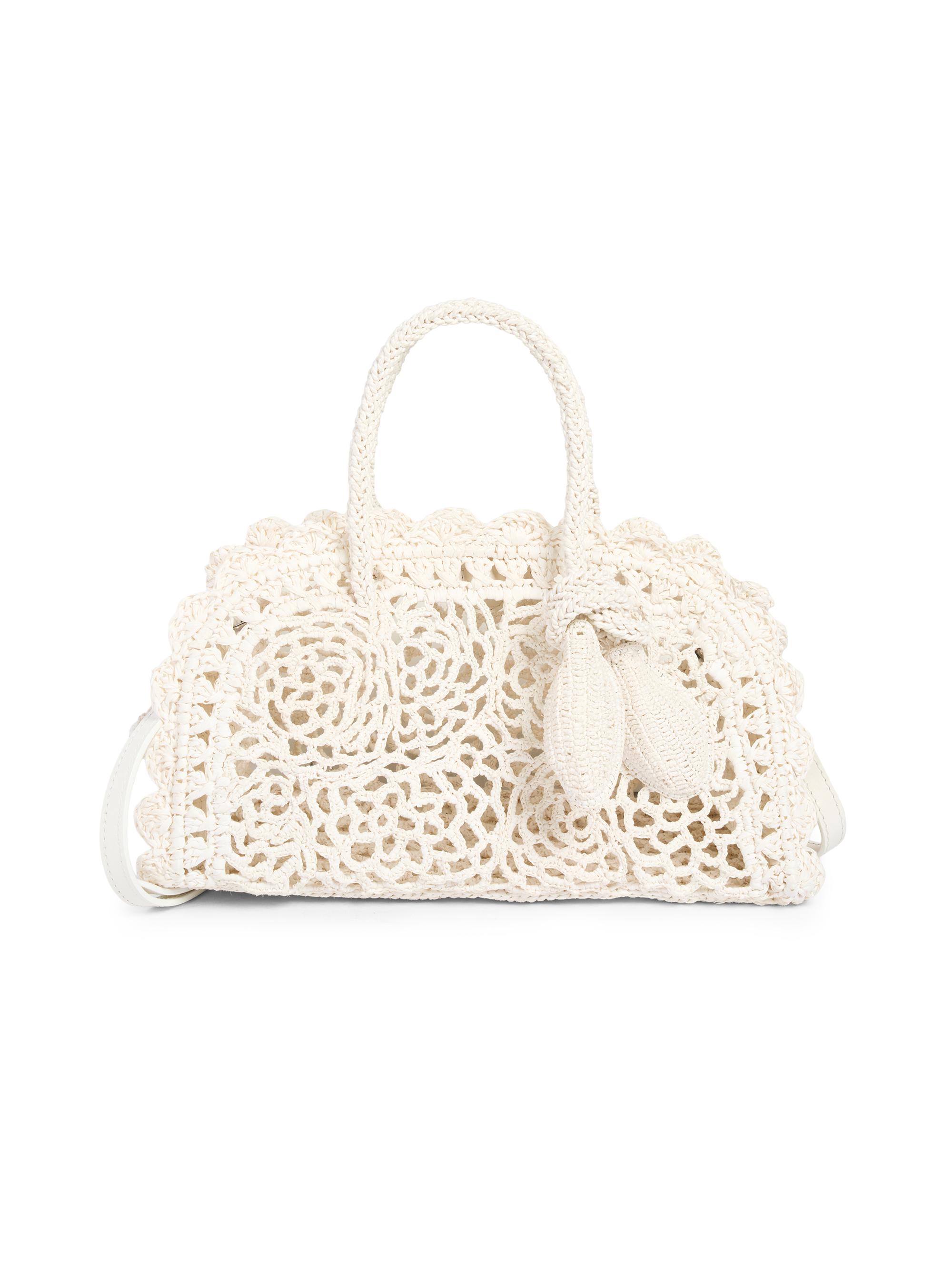 Jacquemus Le Petit Turismo Floral Crochet Top Handle Bag | Saks