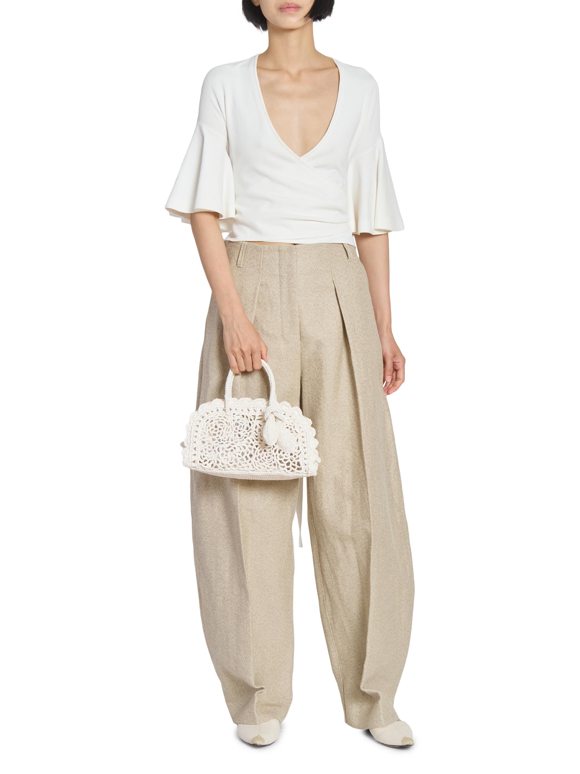 Jacquemus Le Petit Turismo Floral Crochet Top Handle Bag | Saks