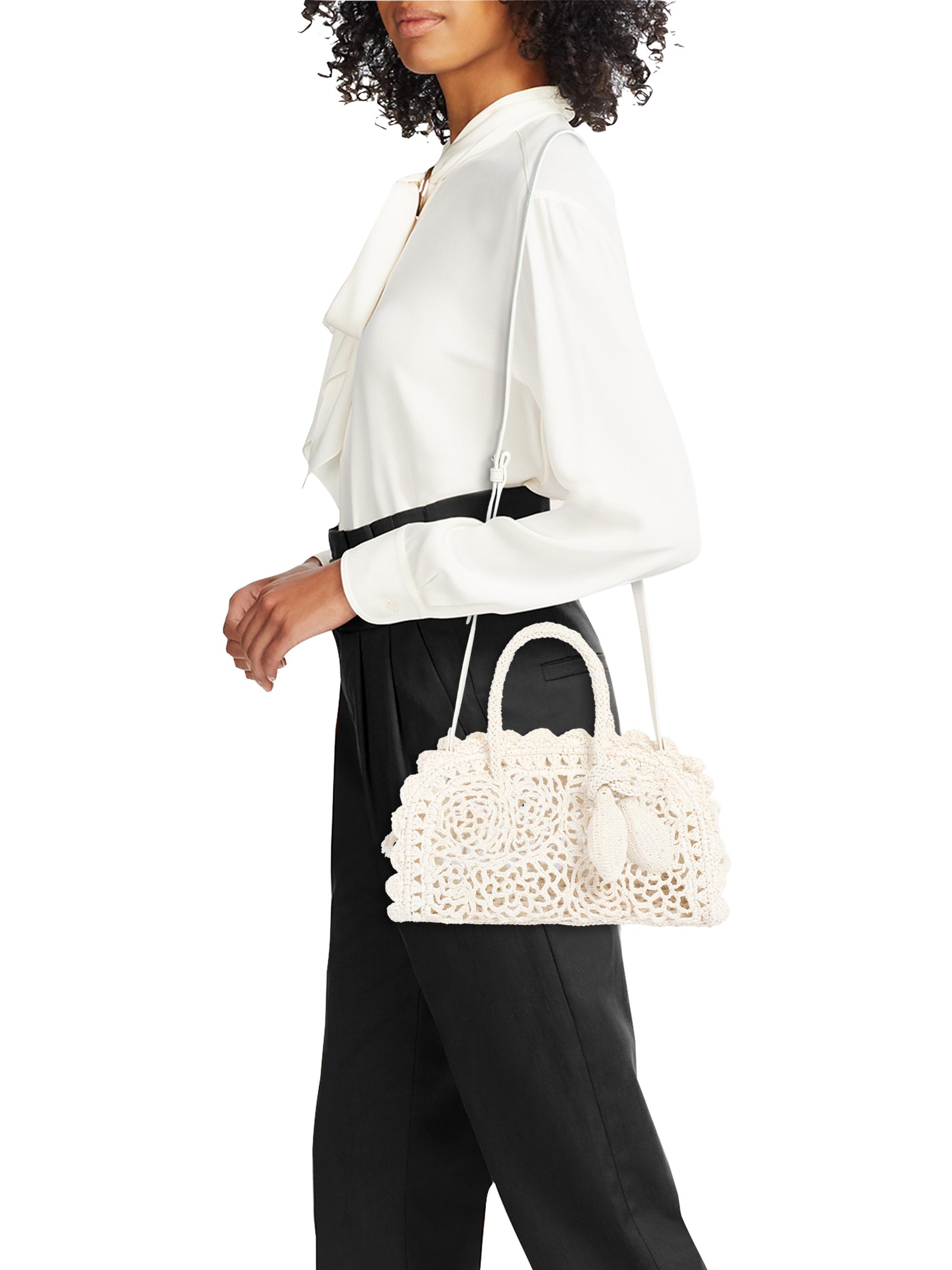 Jacquemus Le Petit Turismo Floral Crochet Top Handle Bag | Saks