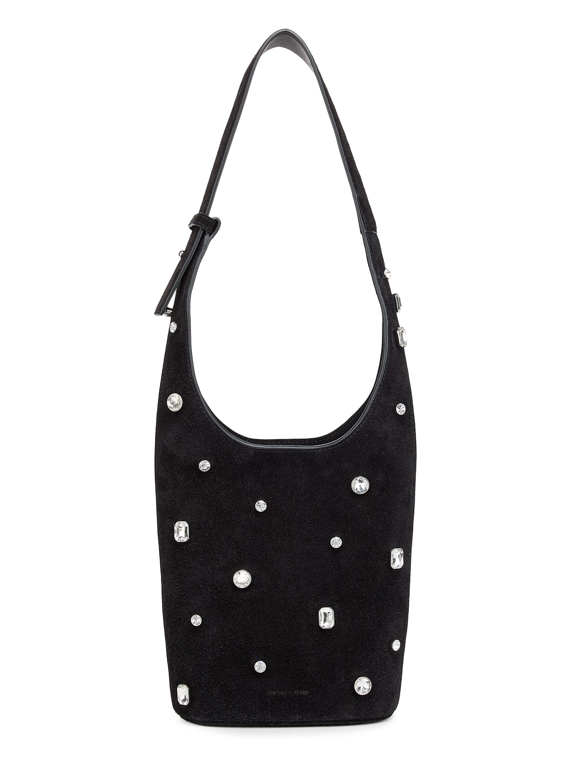 Veronica Beard Women's  Crystal-Embellished Suede Shoulder Bag - Black