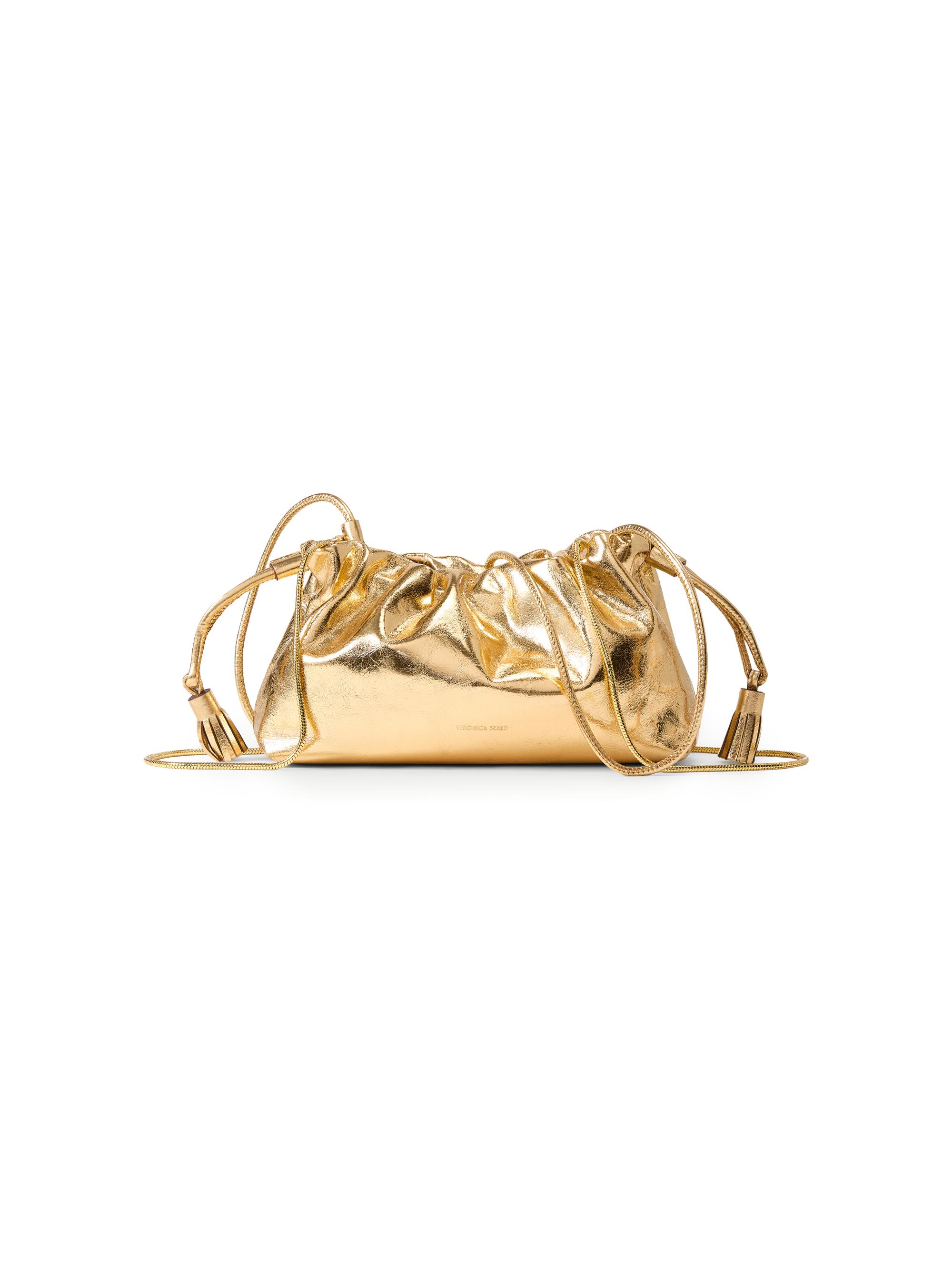 Veronica Beard Women's Small Metallic Leather Pouchette - Gold