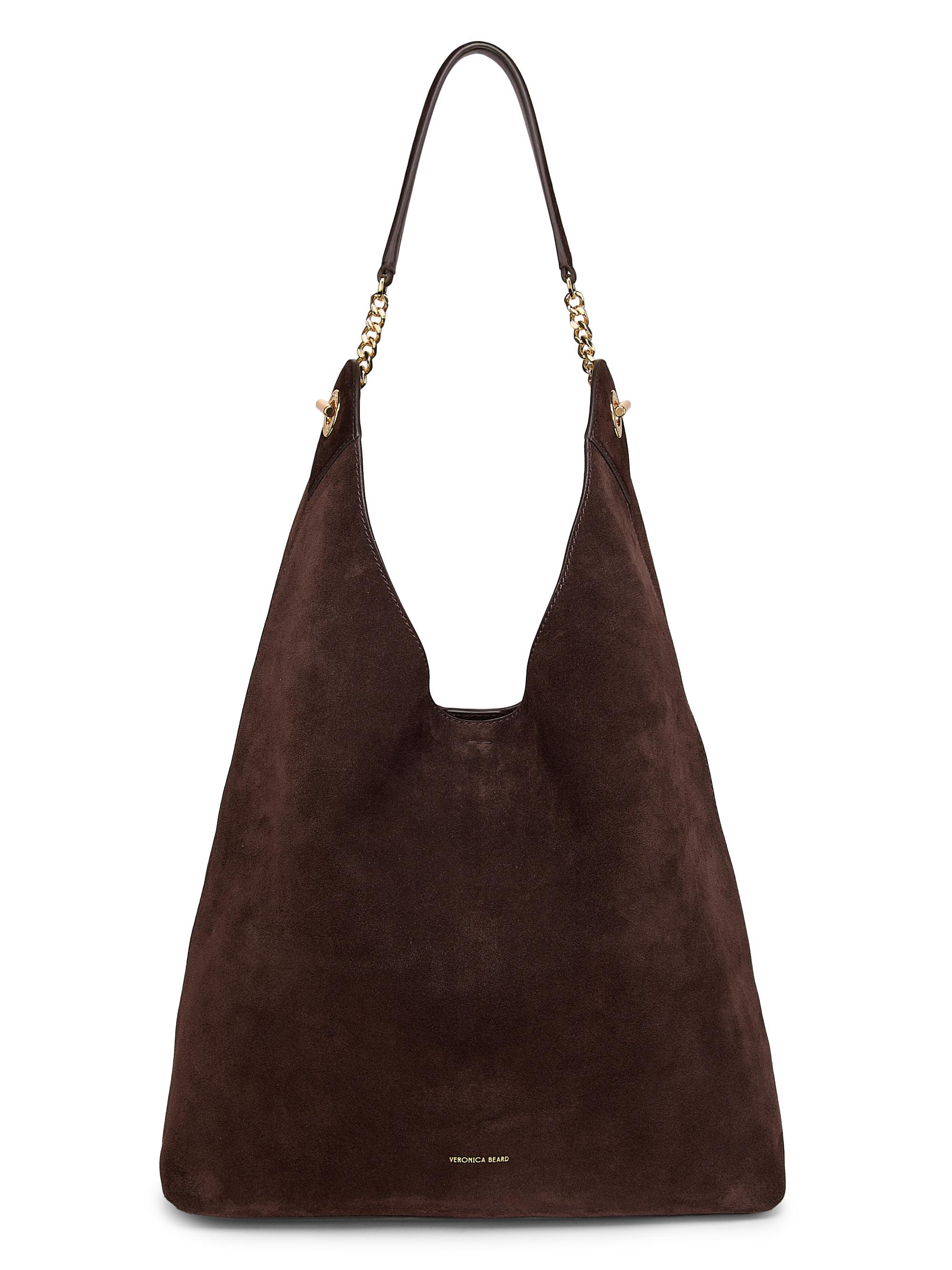 Veronica Beard Women's Jour Suede Shoulder Bag - Espresso